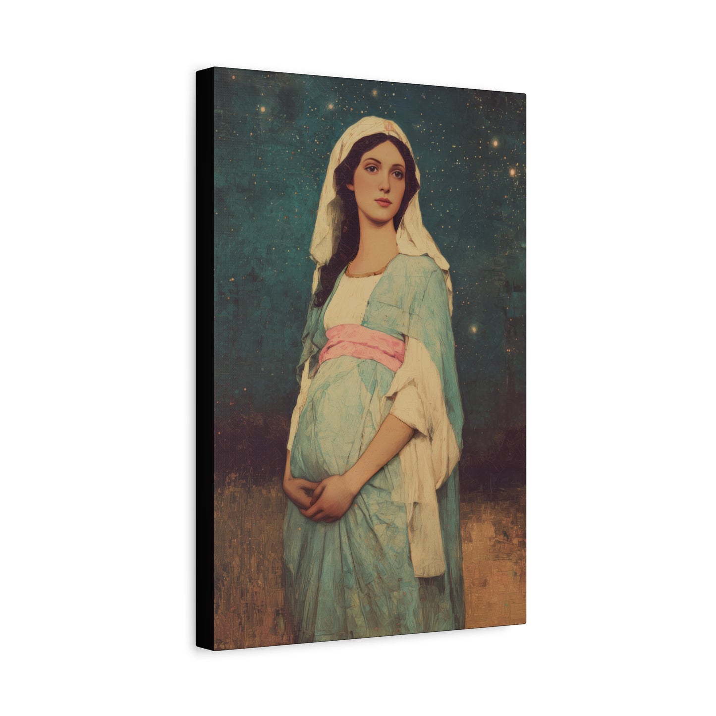 Our Lady of 'O' - Our Lady of Expectation - Mother Mary - Marian Art - Gallery Wrapped Canvas - Print - Catholic Art Print