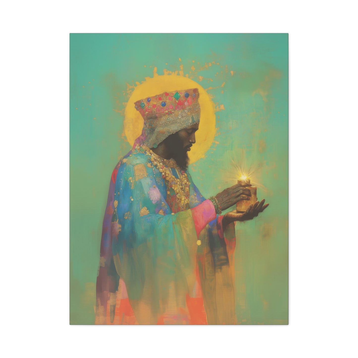 Balthazar and the Gift of Foretold Sorrow - 3 Wise Men - Gallery Wrapped Canvas - Print - Religious Art for your Home - Catholic