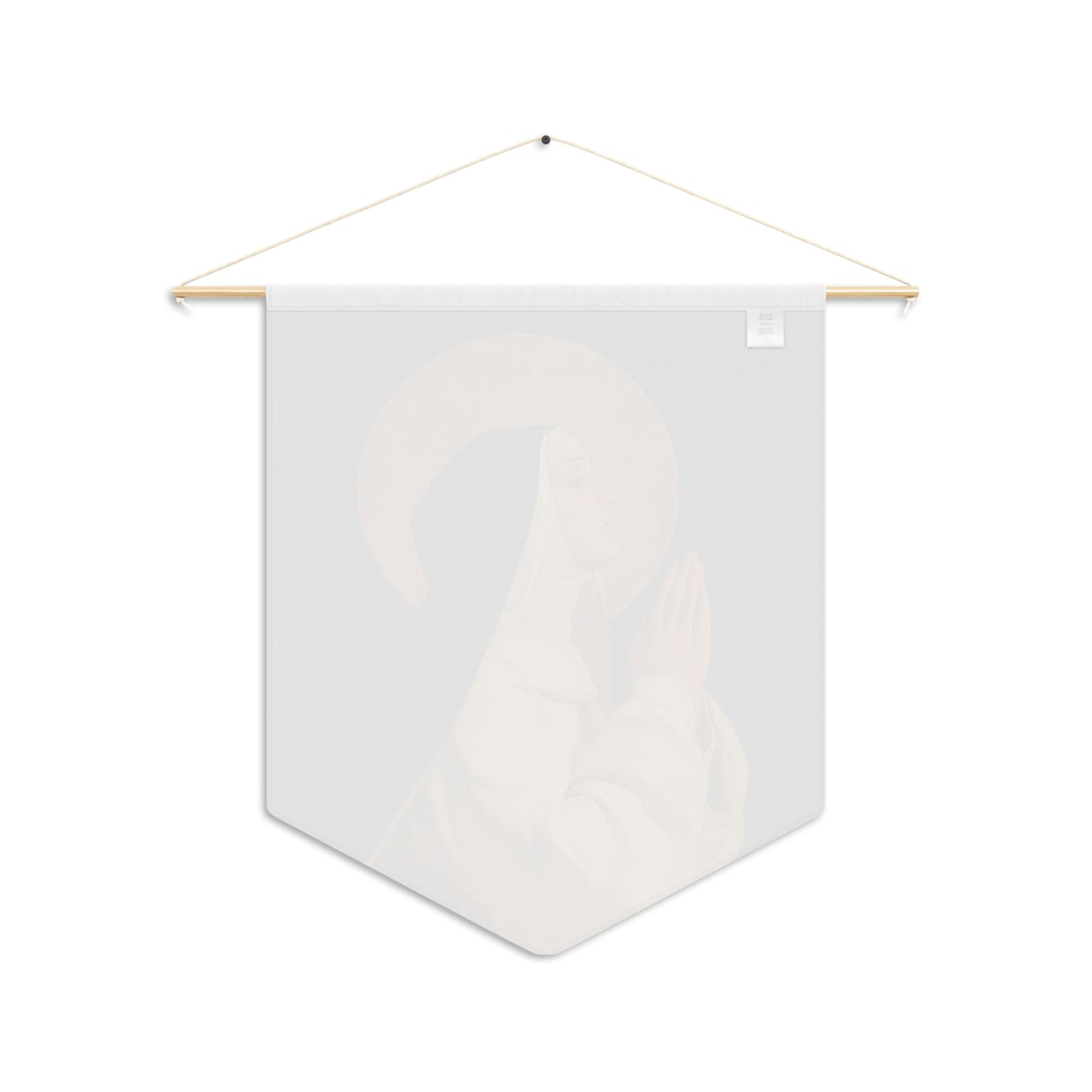 Saint Lutgardis Pennant / Banner / Wall Hanging - Prayer room art - 18" x 21" - Catholic prayer Religious Christian Gift