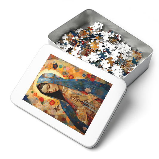 Mary's Silent Blessing - Puzzle and Keepsake Tin - Religious Jigsaw Puzzle (30, 110, 252, 500,1000-Piece) - Religious Puzzle