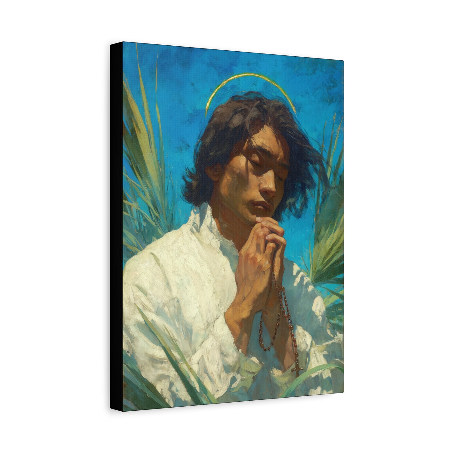 Saint Lorenzo Ruiz - Multiple Sizes - Catholic Home art - Museum Wrapped Canvas - Sanctified Souls Print - Catholic Martyr Art