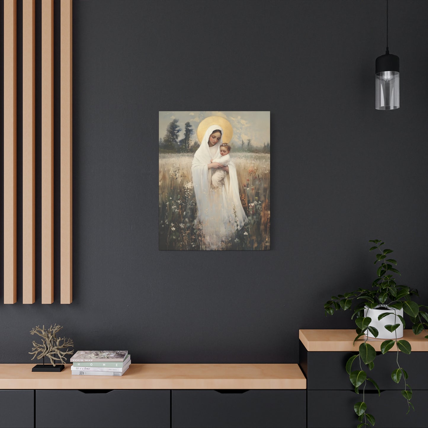 Our Lady of the Prairie - Multiple Sizes - Catholic Home art - Museum Wrapped Canvas - Sanctified Souls Print