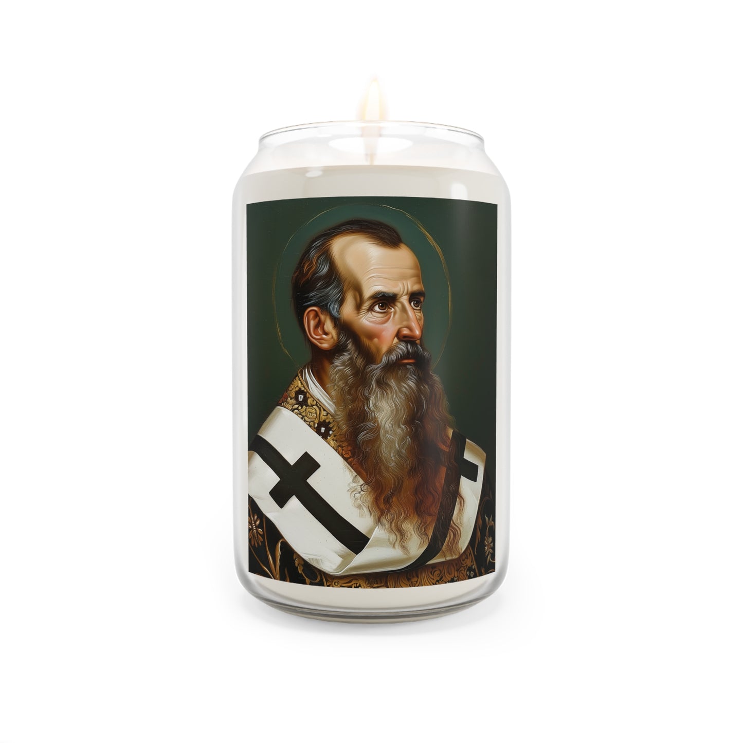 Saint Basil the Great - Scented Prayer Candle, 13.75oz - Tall Size - Religious Prayer Candle - Catholic Art