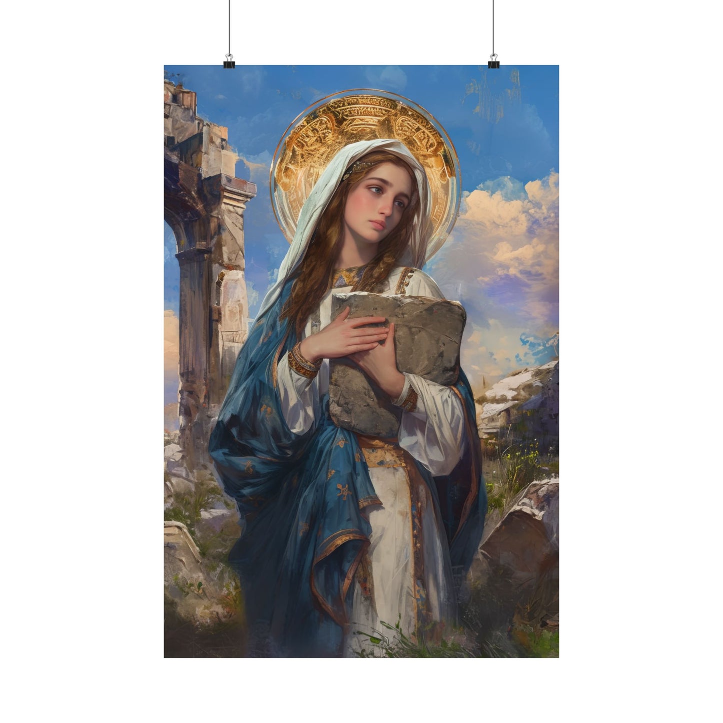 Saint Euphrasia of Constantinople Print - Sanctified Souls Print - Multiple Sizes - Premium Matte Vertical Posters
