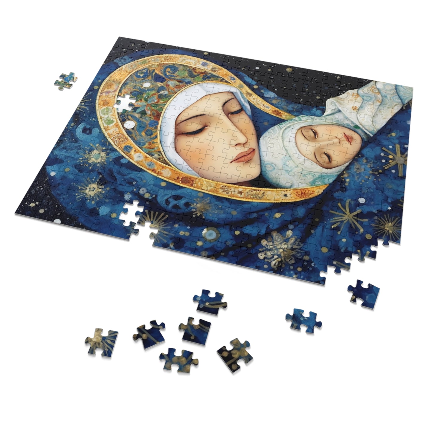 Snowfalls Embrace - Our Lady of the Snows - Puzzle and Keepsake Tin - Jigsaw Puzzle (30, 110, 252, 500,1000-Piece) - Religious Puzzle