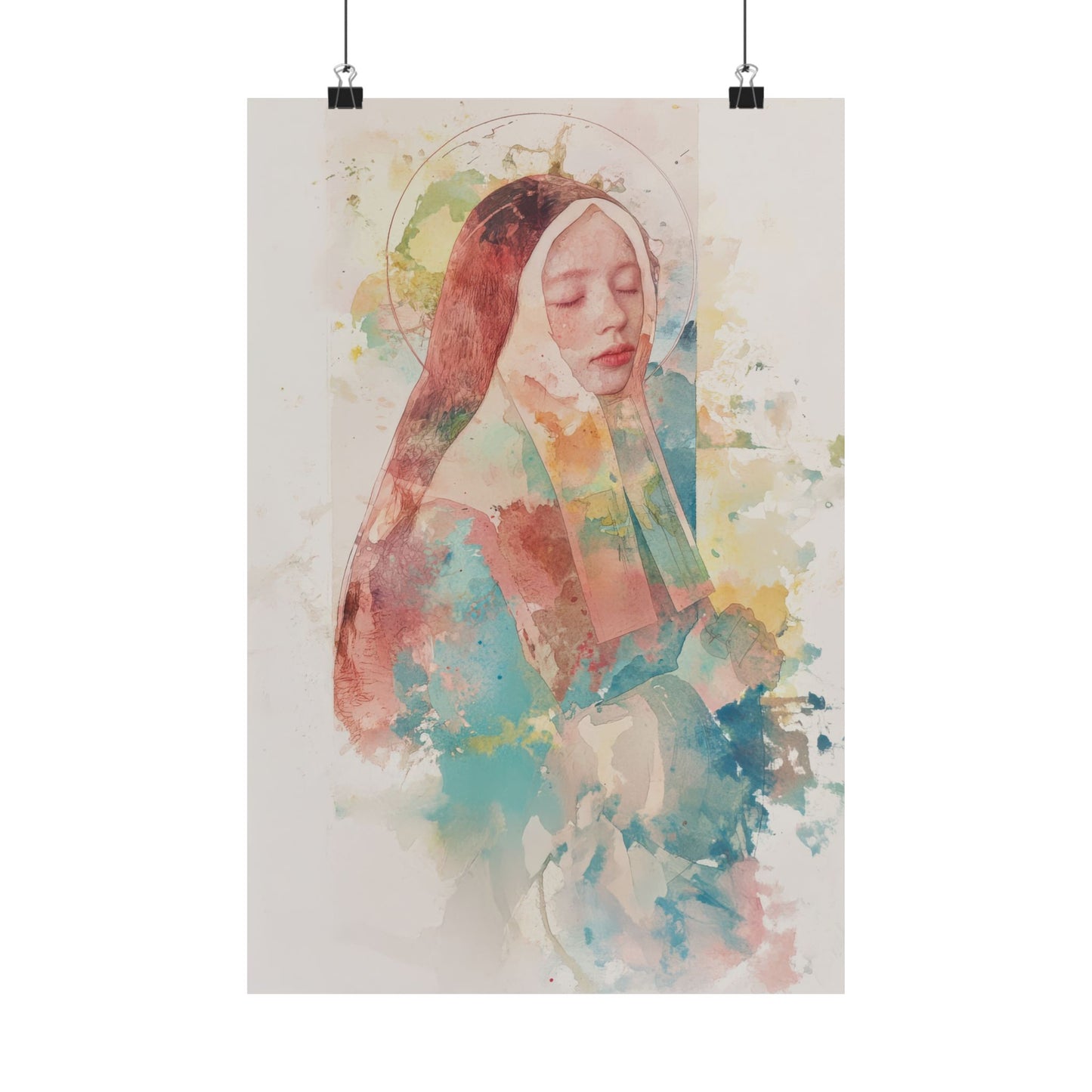 Saint Bernadette  - Sanctified Souls Print - Multiple Sizes - Premium Matte Vertical Posters - Catholic