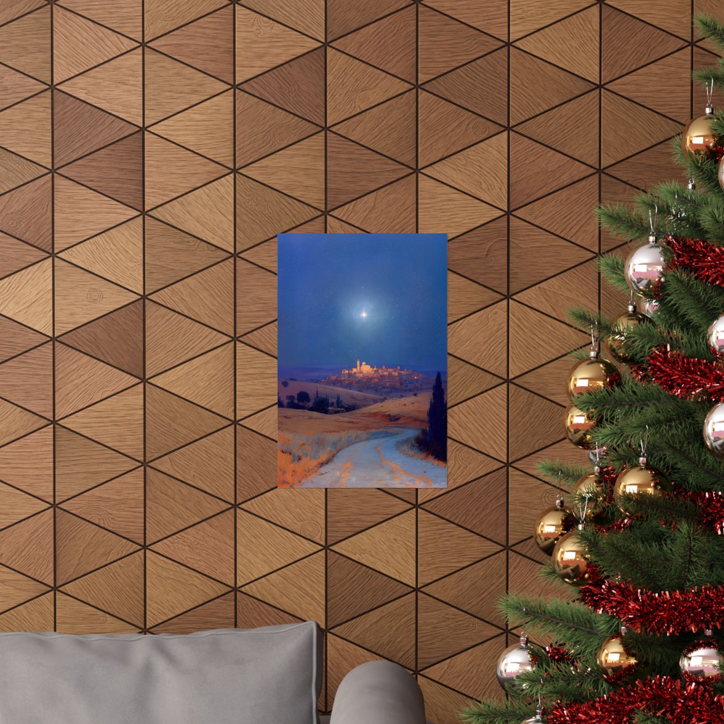 Bethlehem Wrapped in the Light of His Coming - Sanctified Souls Print - Multiple Sizes - Premium Matte Vertical Posters