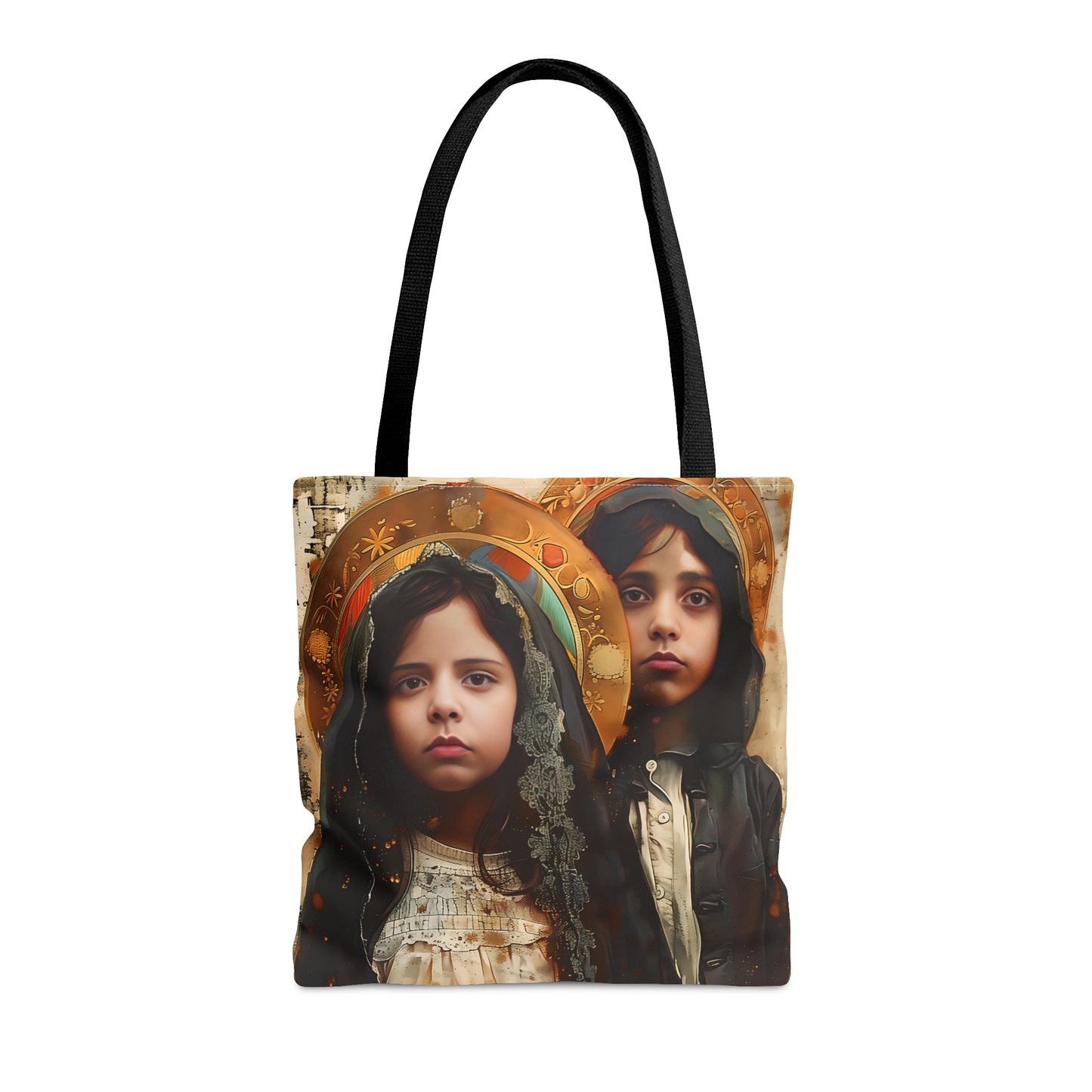 Saints Francisco and Jacinta Marto Tote Bag - Purse - Three sizes - Faith Art Bag - Catholic faith inspired carry-all purse - Double Sided