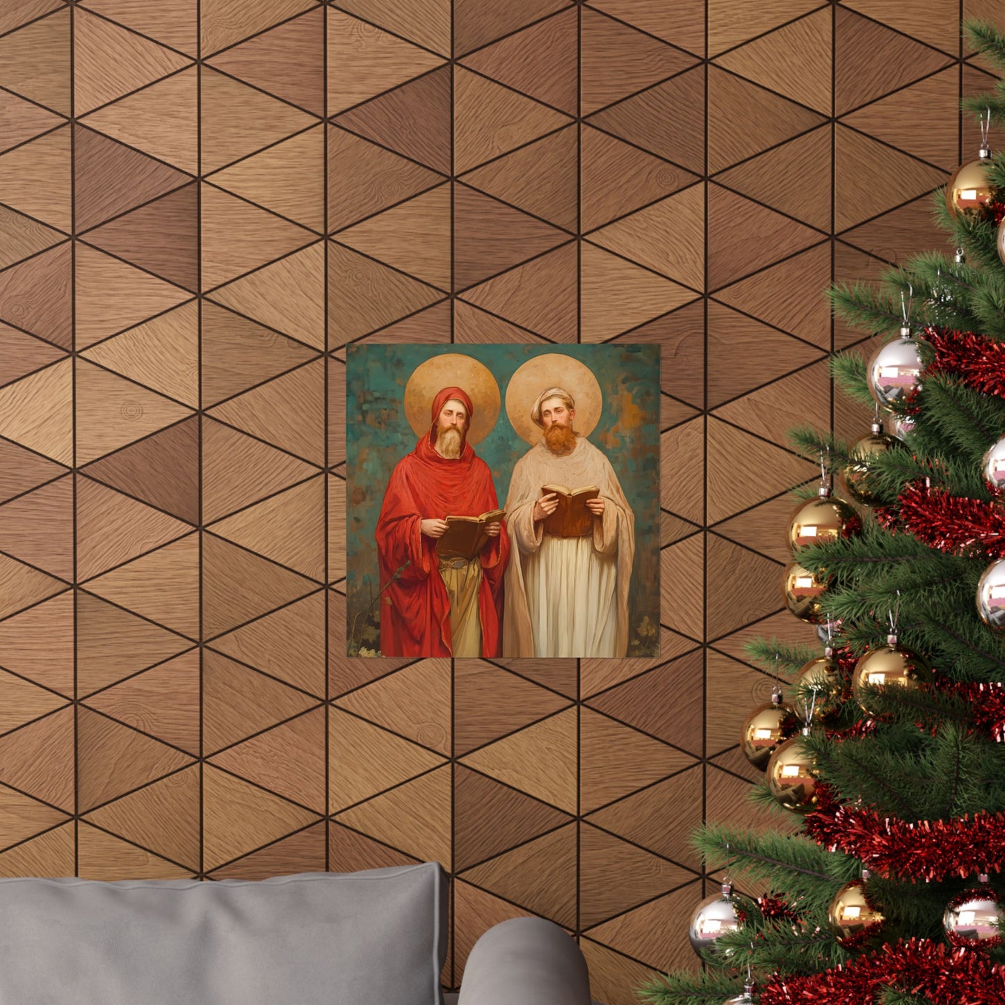 Saints Cosmas and Damian -  Catholic Art - Multiple Sizes - Premium Posters - Catholic Art - Christian Home - Brother Martyr Art - Christian