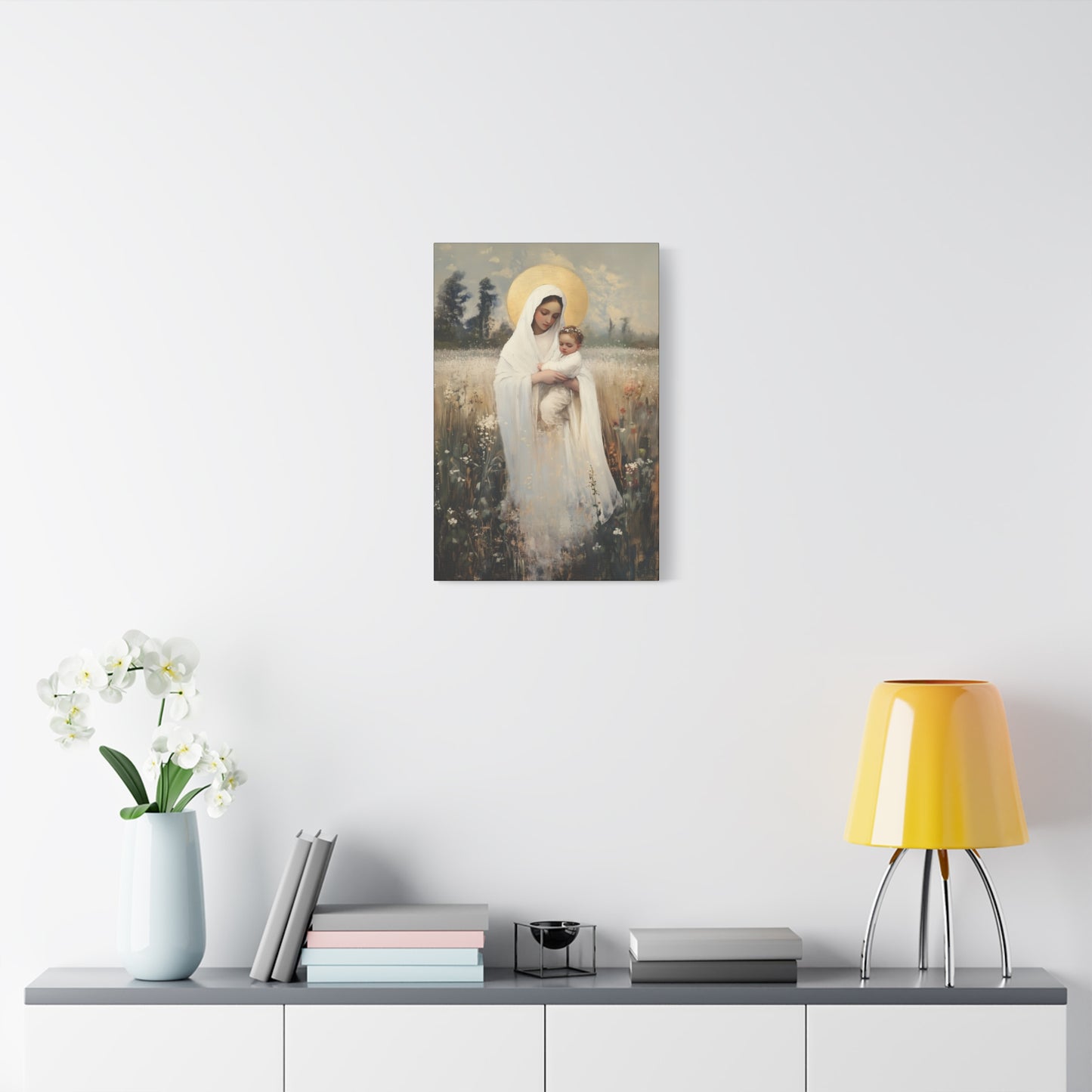Our Lady of the Prairie - Multiple Sizes - Catholic Home art - Museum Wrapped Canvas - Sanctified Souls Print