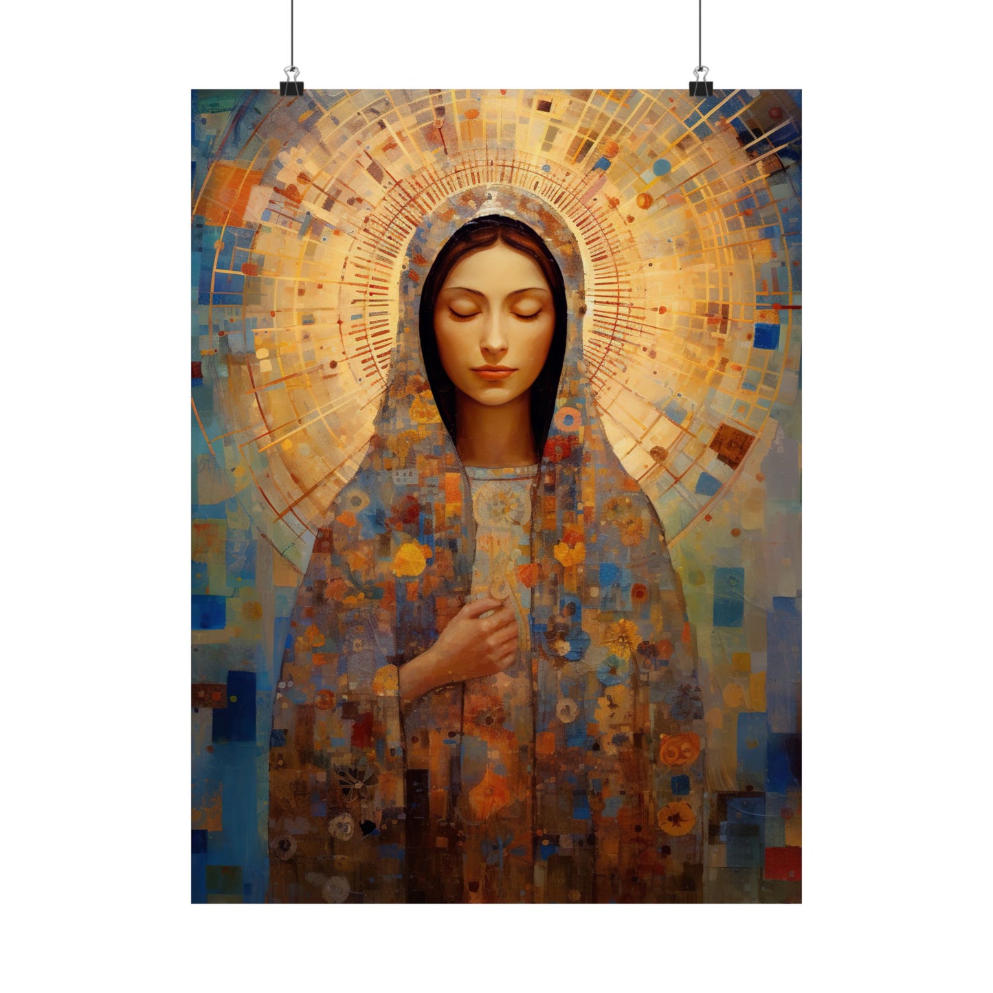 The Virgin of the Americas : Our Lady of Guadalupe - Sanctified Souls Print - Multiple Sizes - Premium Matte Vertical Posters