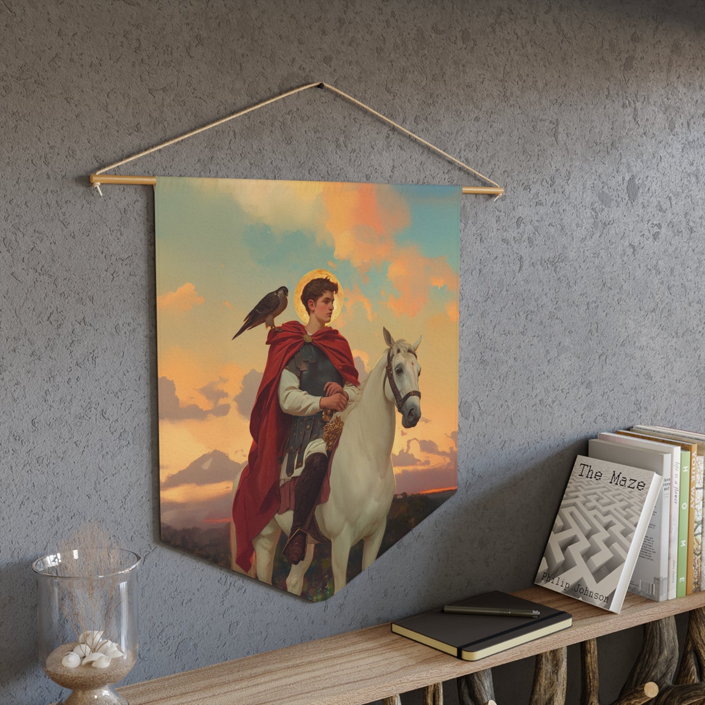 Saint Tryphon - Wall Banner / Wall Hanging - Christian Art - Prayer room - 18" x 21"