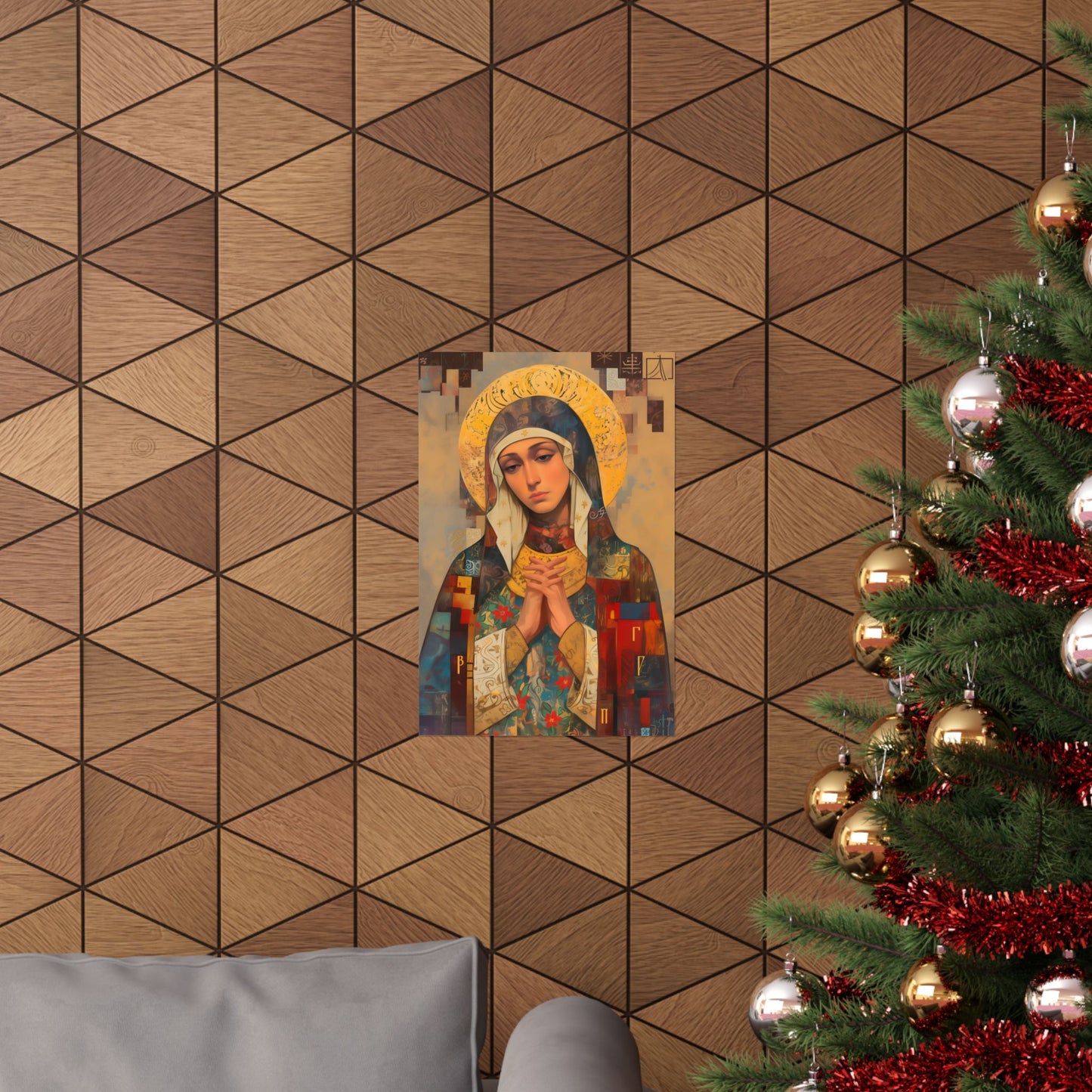 Virgin Mary - Holy Mother of Grace Poster Print - Sanctified Souls Print - Multiple Sizes - Premium Posters - Catholic Art