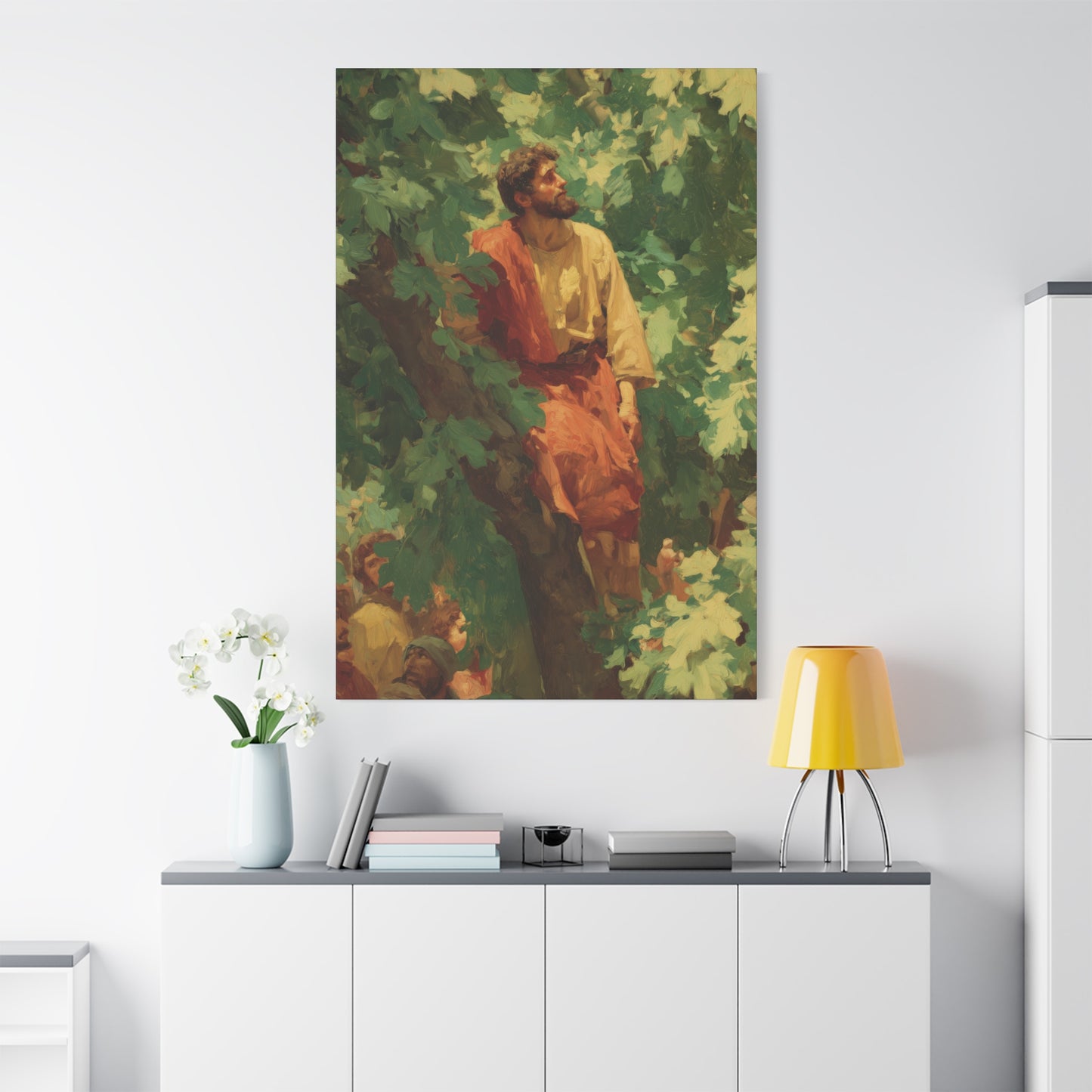 Zacchaeus - Gallery Wrapped Canvas - Print - Religious Art for your Home - Catholic Art Print