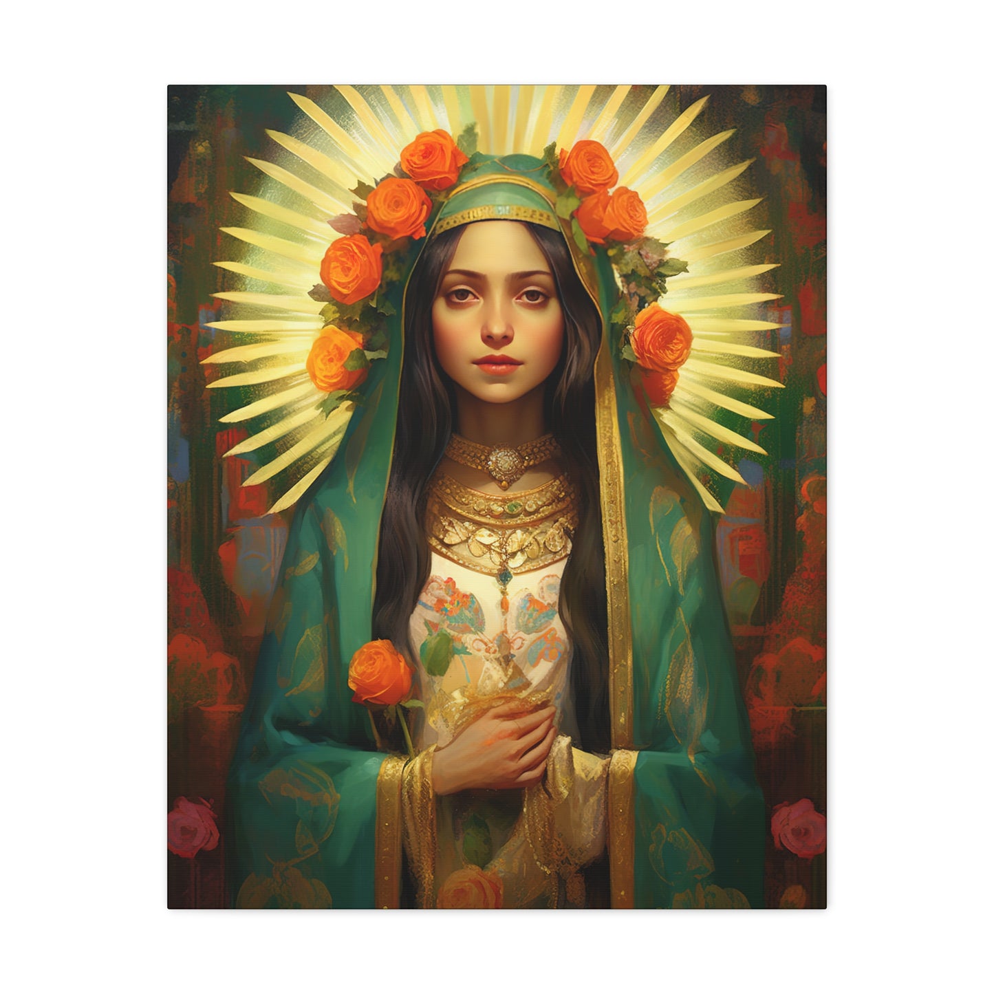 Patroness of Hope Our Lady of Guadalupe Museum Wrapped Canvas Print - Multiple Sizes - Catholic Home art