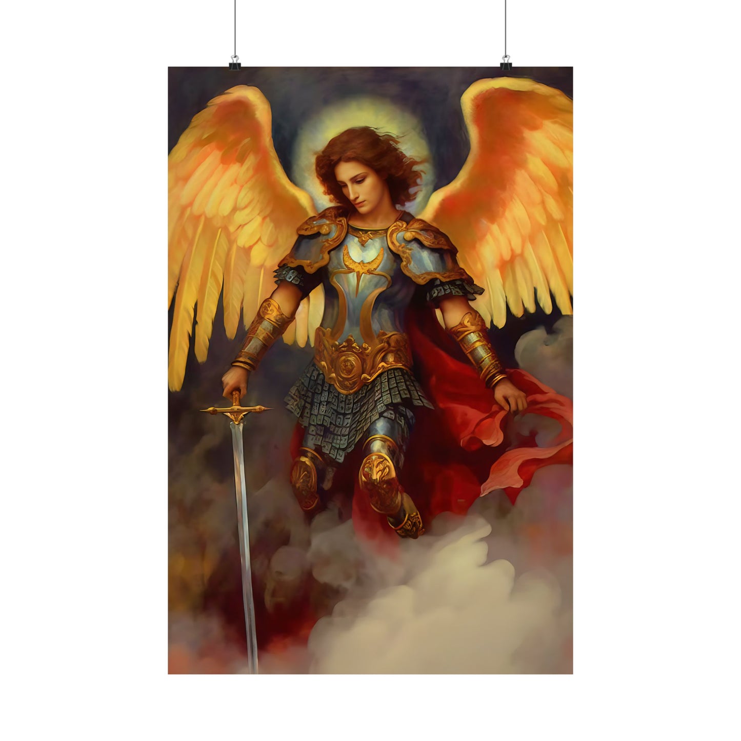 Saint Michael the Archangel - Sanctified Souls Print - Multiple Sizes - Premium Matte Vertical Posters