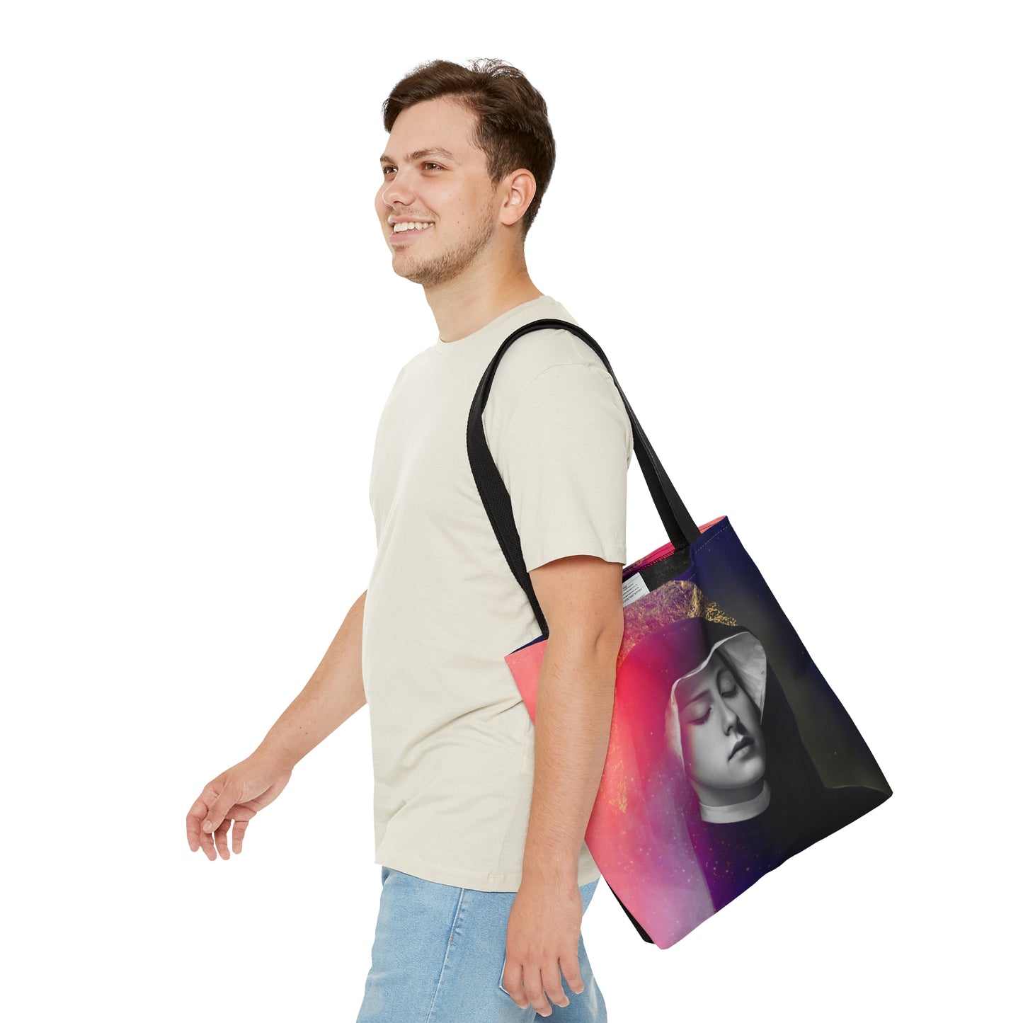 Saint Faustina Kowalska - Tote Bag - Large Medium Small Faith Art Bag - Bible Study Faith Purse - Double Sided Prayer Tote