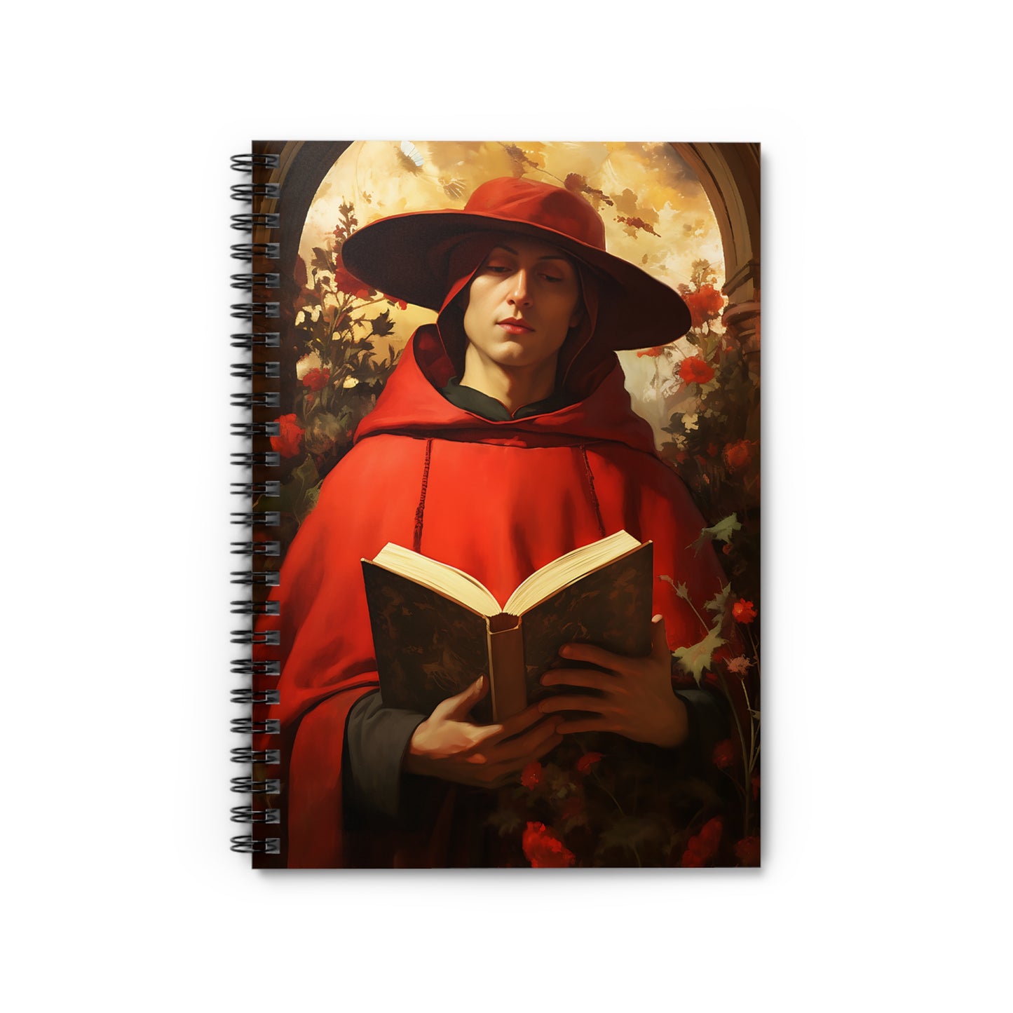 Saint Bonaventure Journal - Sanctified Souls Art - Religious Based Notebook - Spiral Notebook - Ruled Line