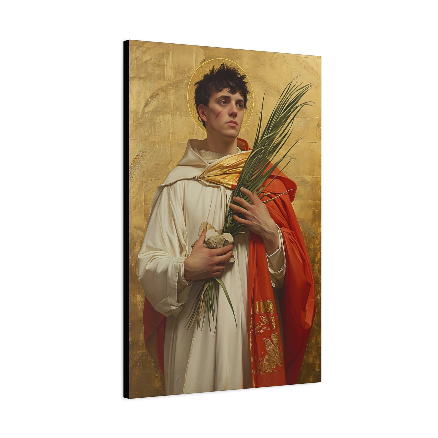 Saint Stephen - Museum Wrapped Canvas - Sanctified Souls Print - Religious Art for your Home
