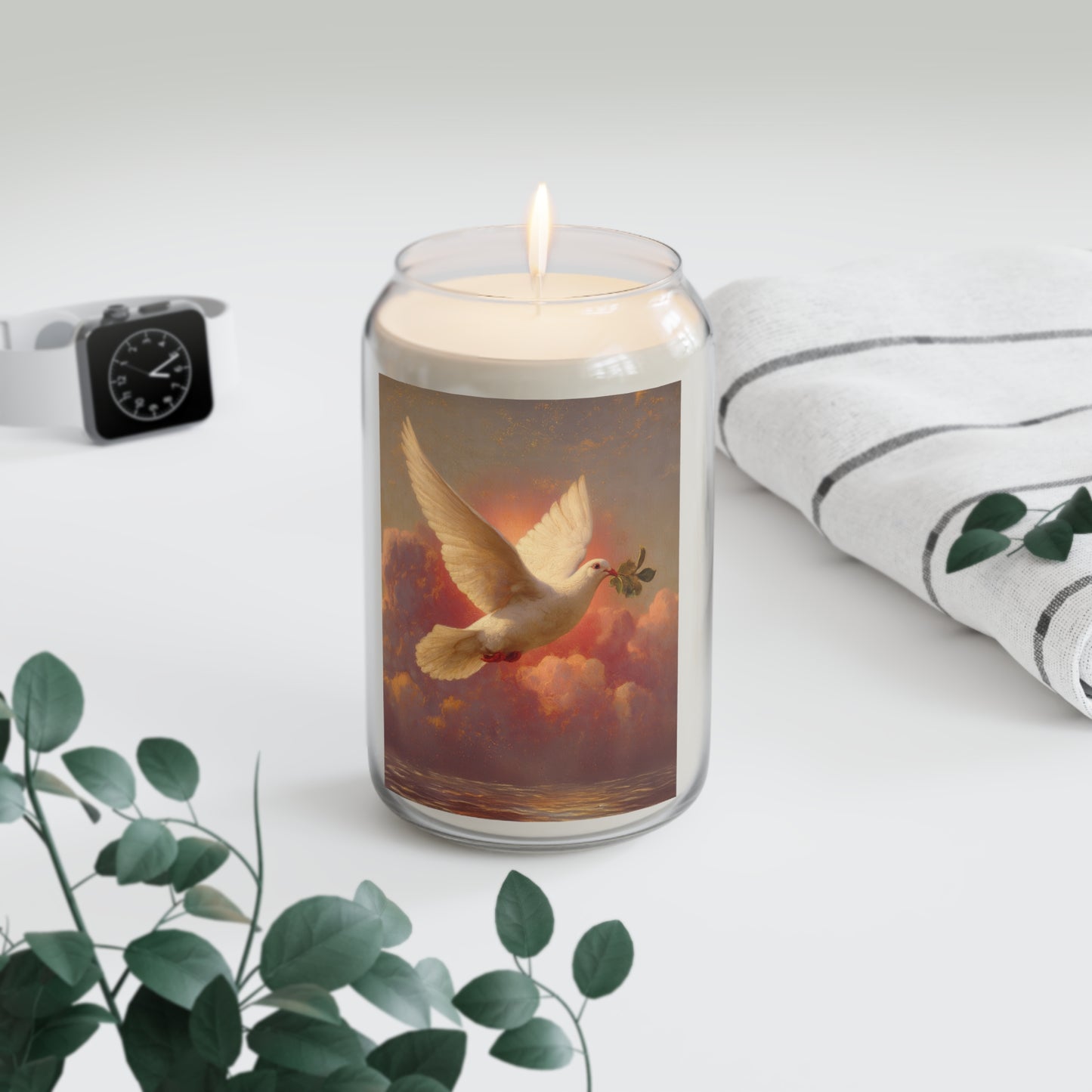The Spirit Who Restored the Horizon - Holy Spirit - The Dove - Scented Prayer Candle, 13.75oz - Tall Size - Religious Prayer Candle