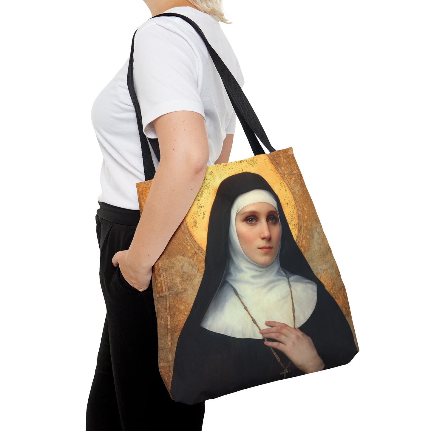 Saint Benedetta Cambiagio Tote Bag - Large Medium Small Faith Art Bag - Catholic Faith Purse - Religious Carry All Reusable Tote Bag