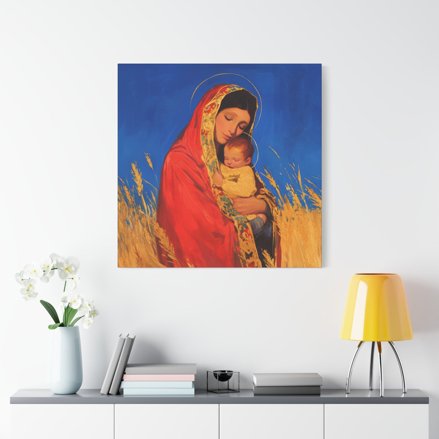 Our Lady of the Harvest  - Multiple Sizes - Catholic Home art - Museum Wrapped Canvas - Sanctified Souls Print