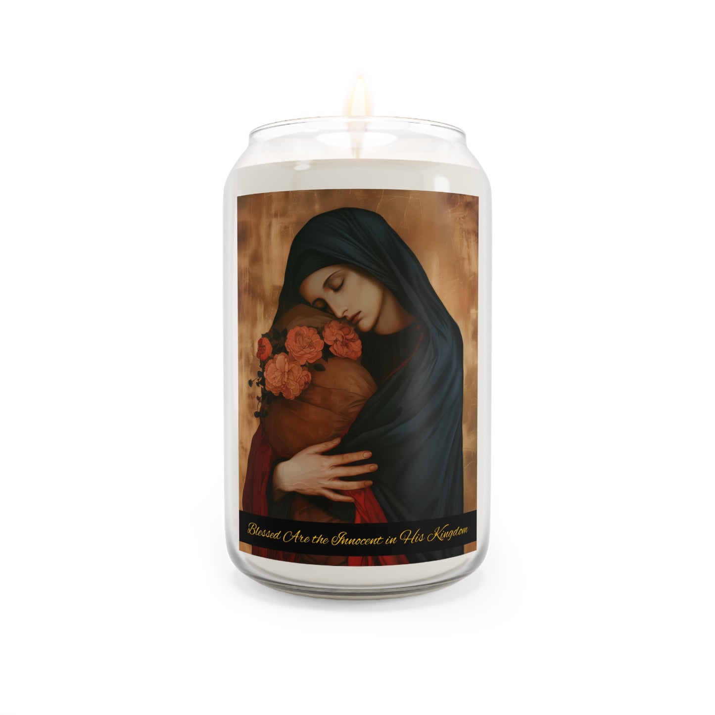 Blessed Are the Innocent in His Kingdom - The Feast of the Holy Innocents  - Scented Prayer Candle, 13.75oz - Catholic Art - Religious Art