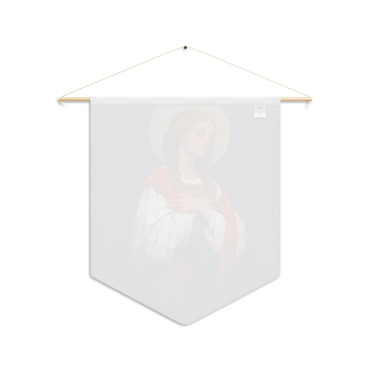 Saint Genevieve - Wall Banner / Wall Hanging - Christian Art - Prayer room - 18" x 21"