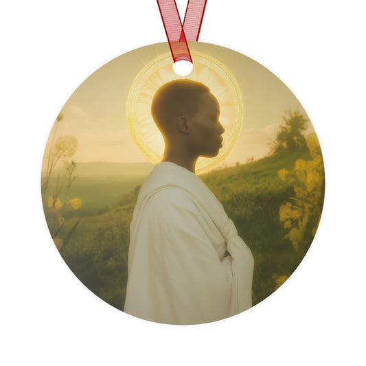 Saint Charles Lwanga Metal Ornament - Religious Holiday Christmas Ornament and Keepsake - Prayer Ornament