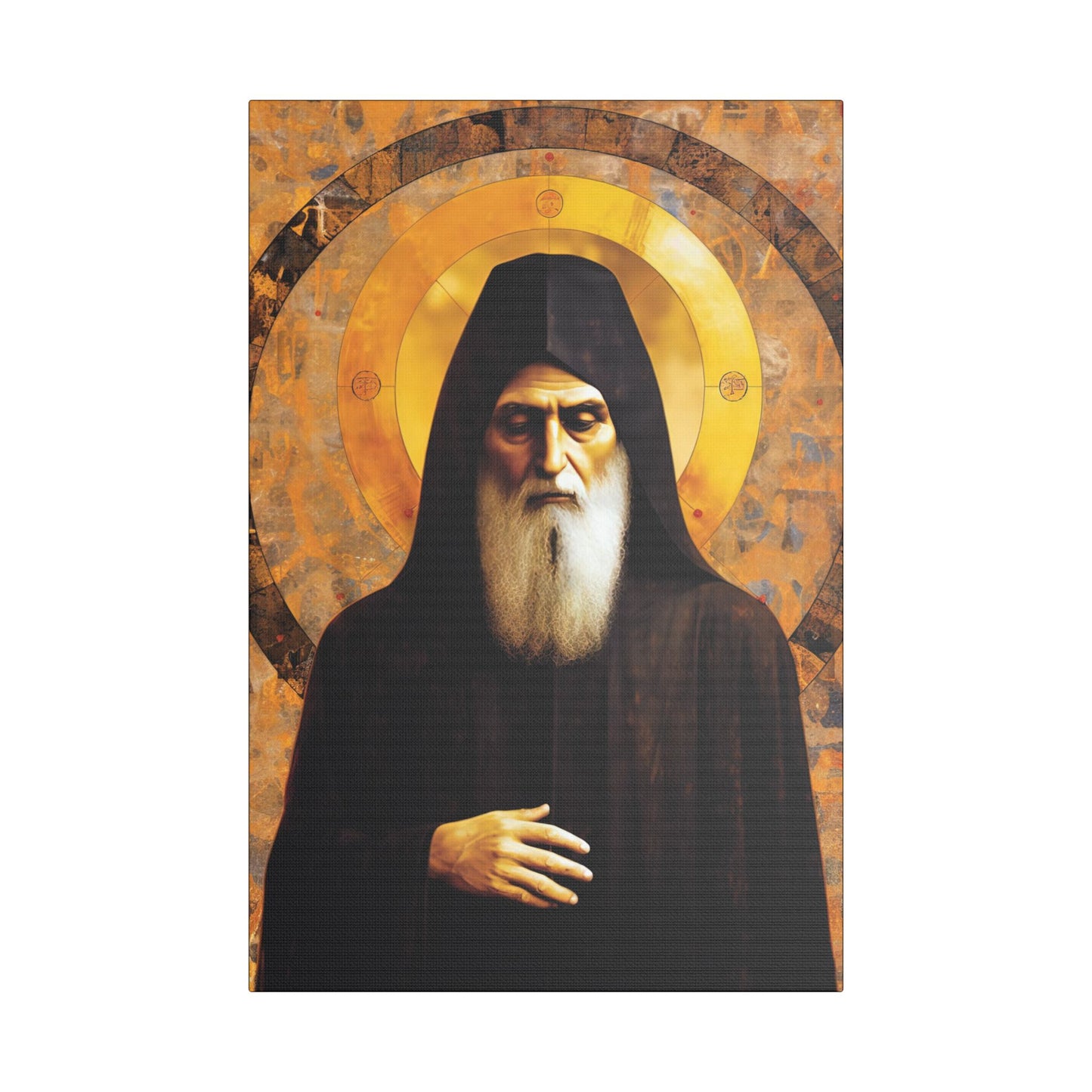 Saint Charbel Makhlouf Canvas Print - Multiple Sizes - Catholic Home art - Museum Wrapped Canvas - Sanctified Souls Print - Saint Sharbel