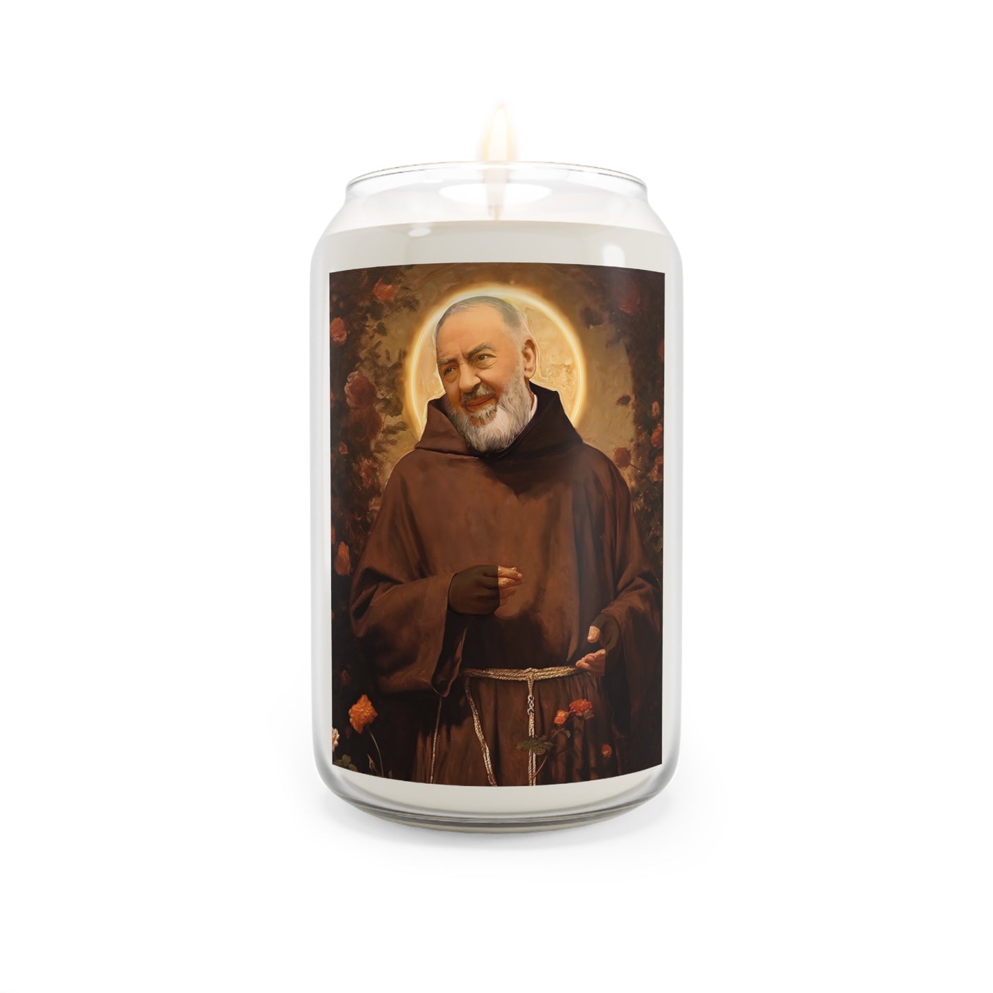 Saint Padre Pio  - Scented Prayer Candle, 13.75oz - Tall Size - Religious Prayer Candle - Catholic Art