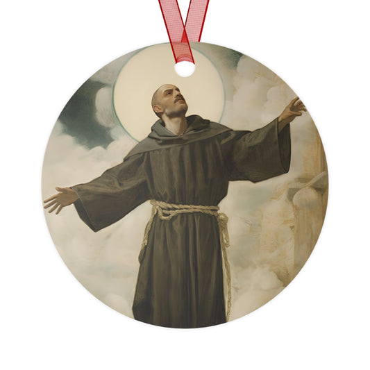 Saint Joseph of Cupertino Metal Ornament - Religious Holiday Christmas Ornament and Keepsake - Double sided Keepsake Religious Ornament