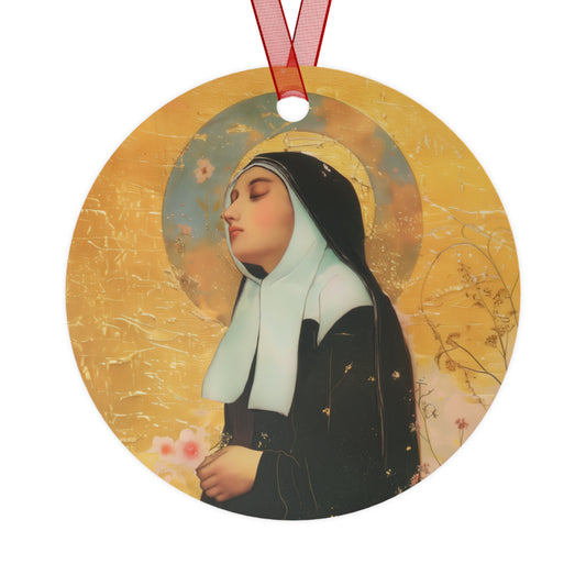 Saint Bernadette Ornament - Religious Holiday Christmas Ornament and Keepsake - Double sided Keepsake