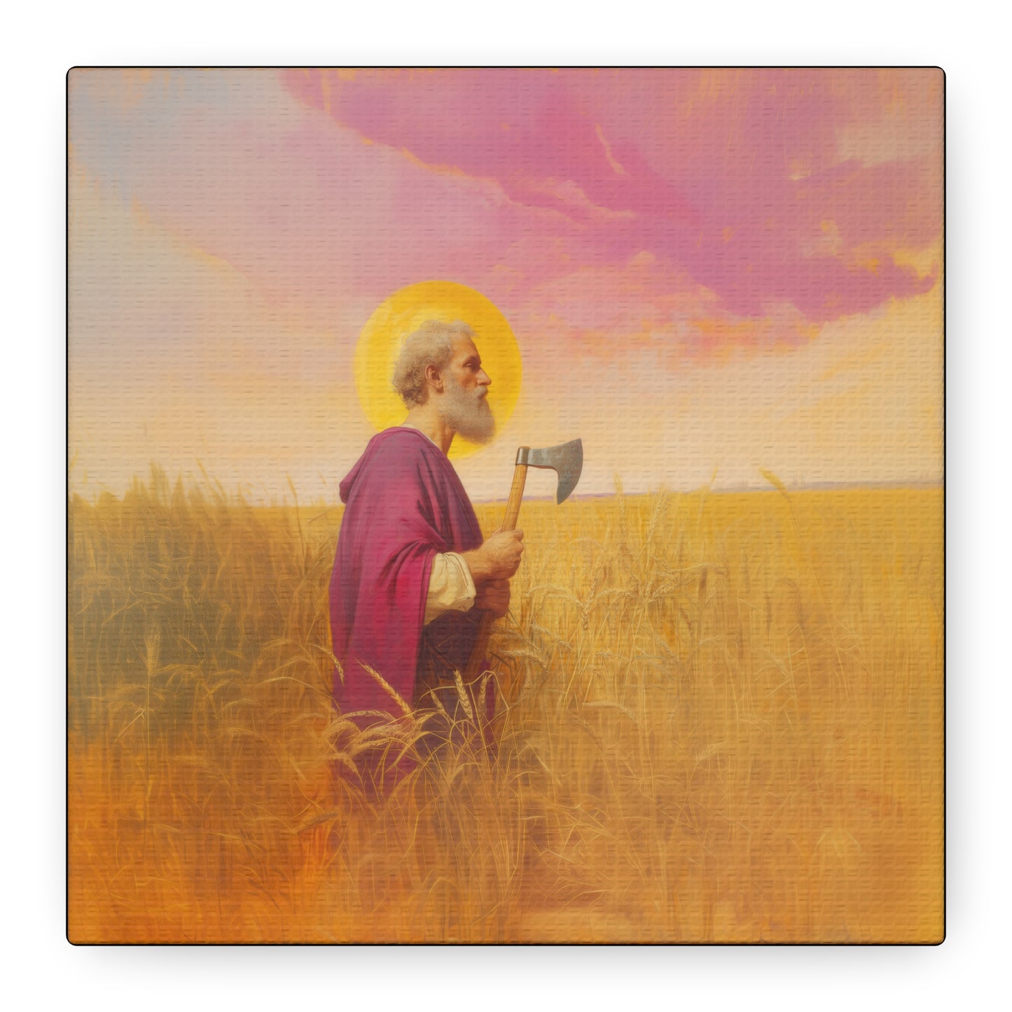Saint Matthias -  Museum Wrapped Canvas - Sanctified Souls Print - Religious Art for your Home - Catholic Patron Saint Art