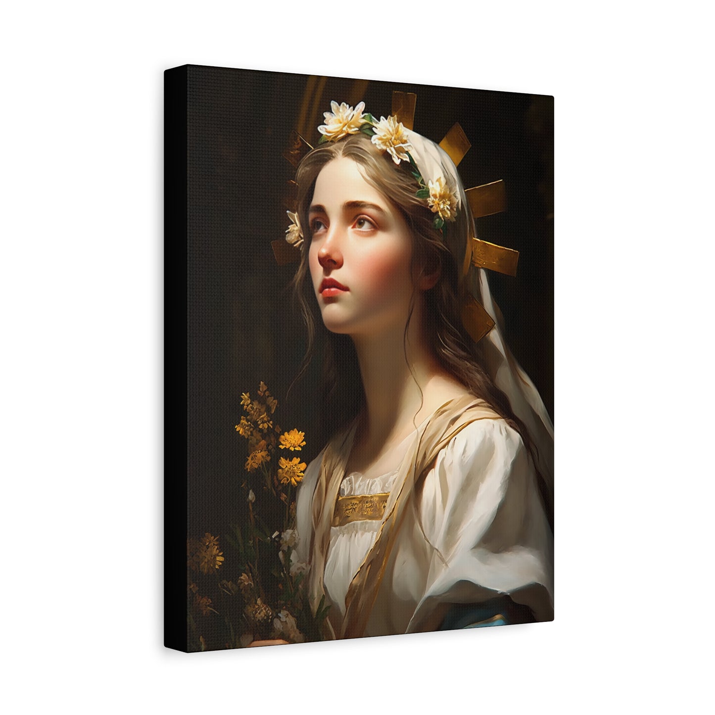 Saint Zita of Lucca  - Museum Wrapped Canvas - Sanctified Souls Print - Religious Art for your Home