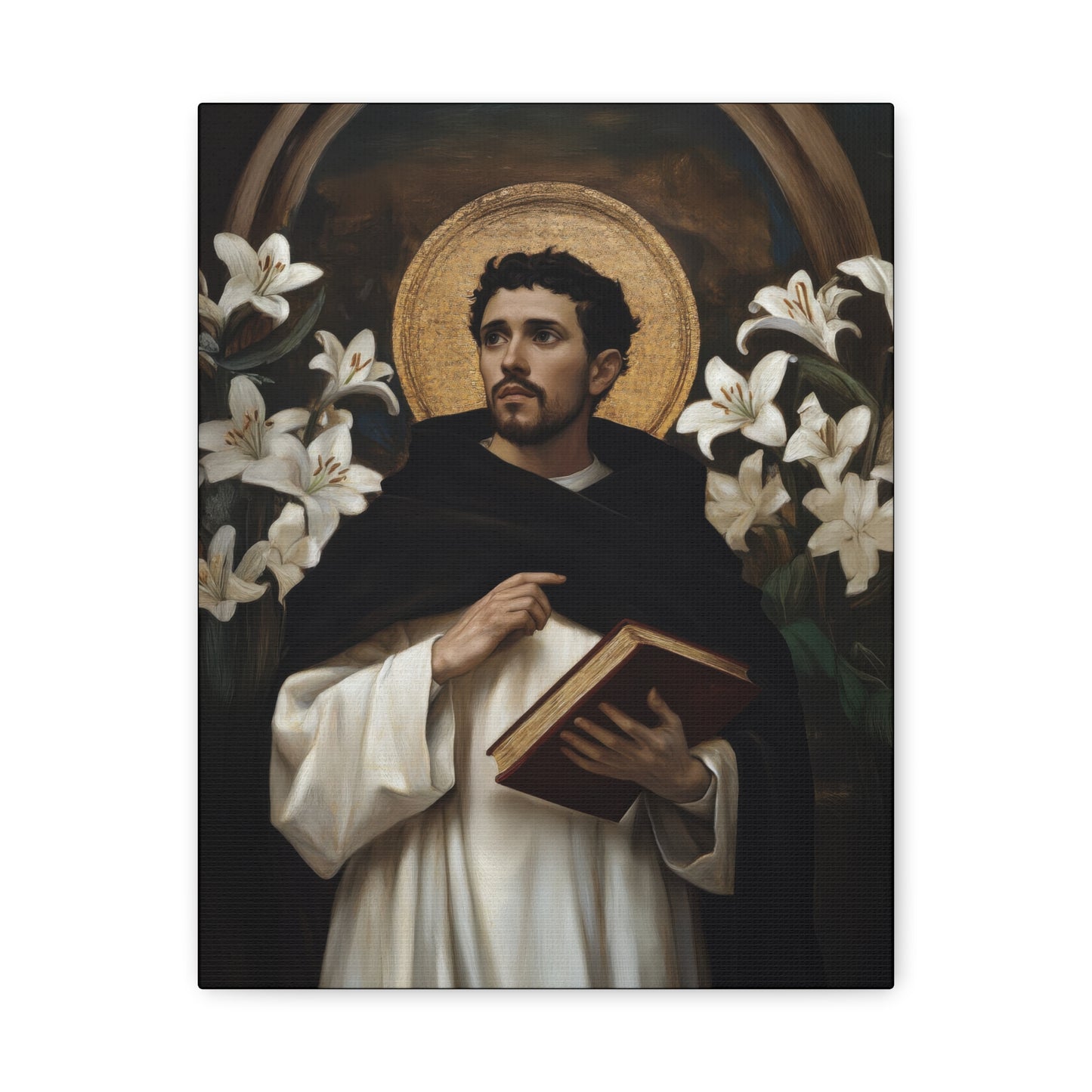 Saint Dominic -  Museum Wrapped Canvas - Sanctified Souls Print - Religious Art for your Home - Catholic Patron Saint Art