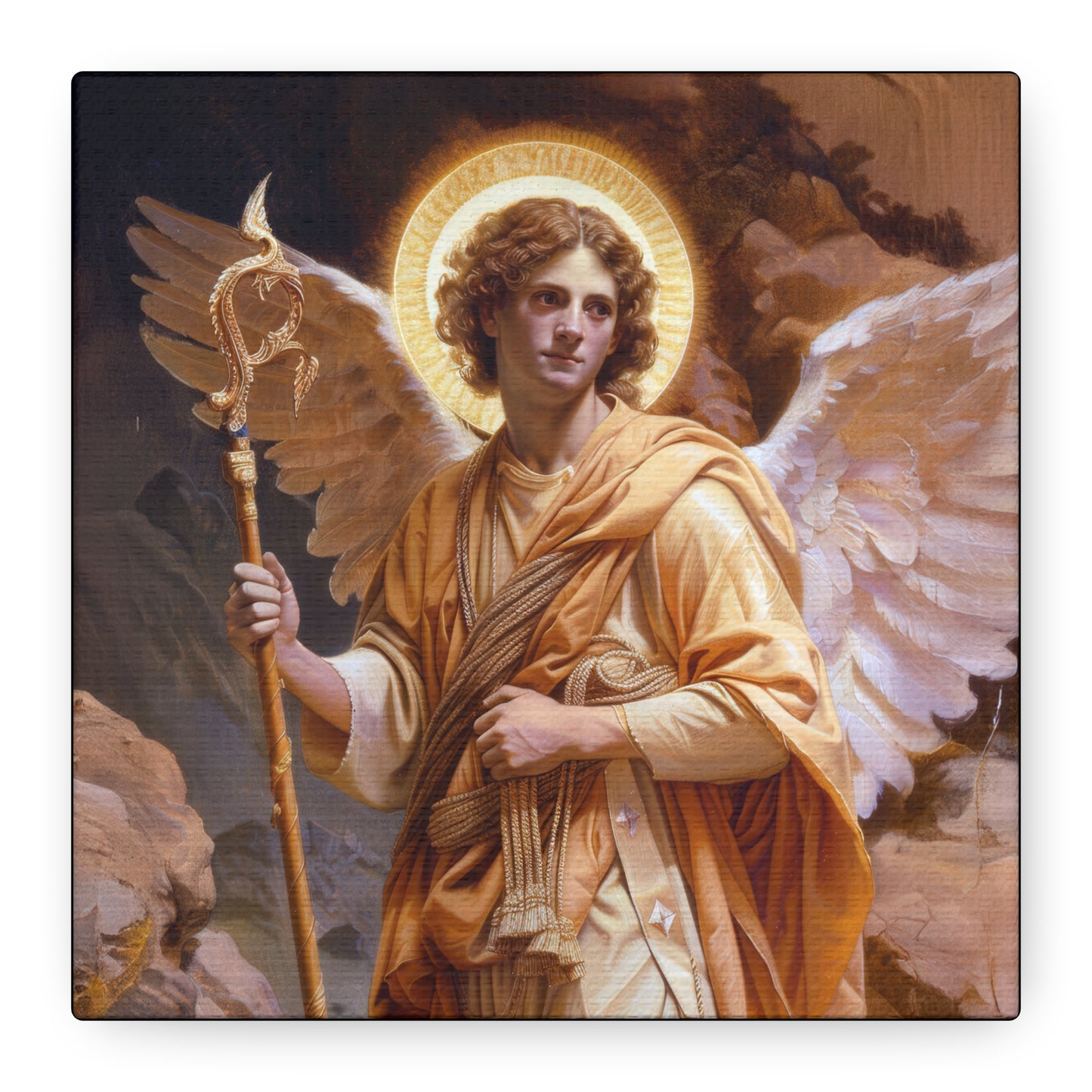 Saint Raphael the Archangel - Gallery Wrapped Canvas - Print - Religious Art for your Home - Catholic