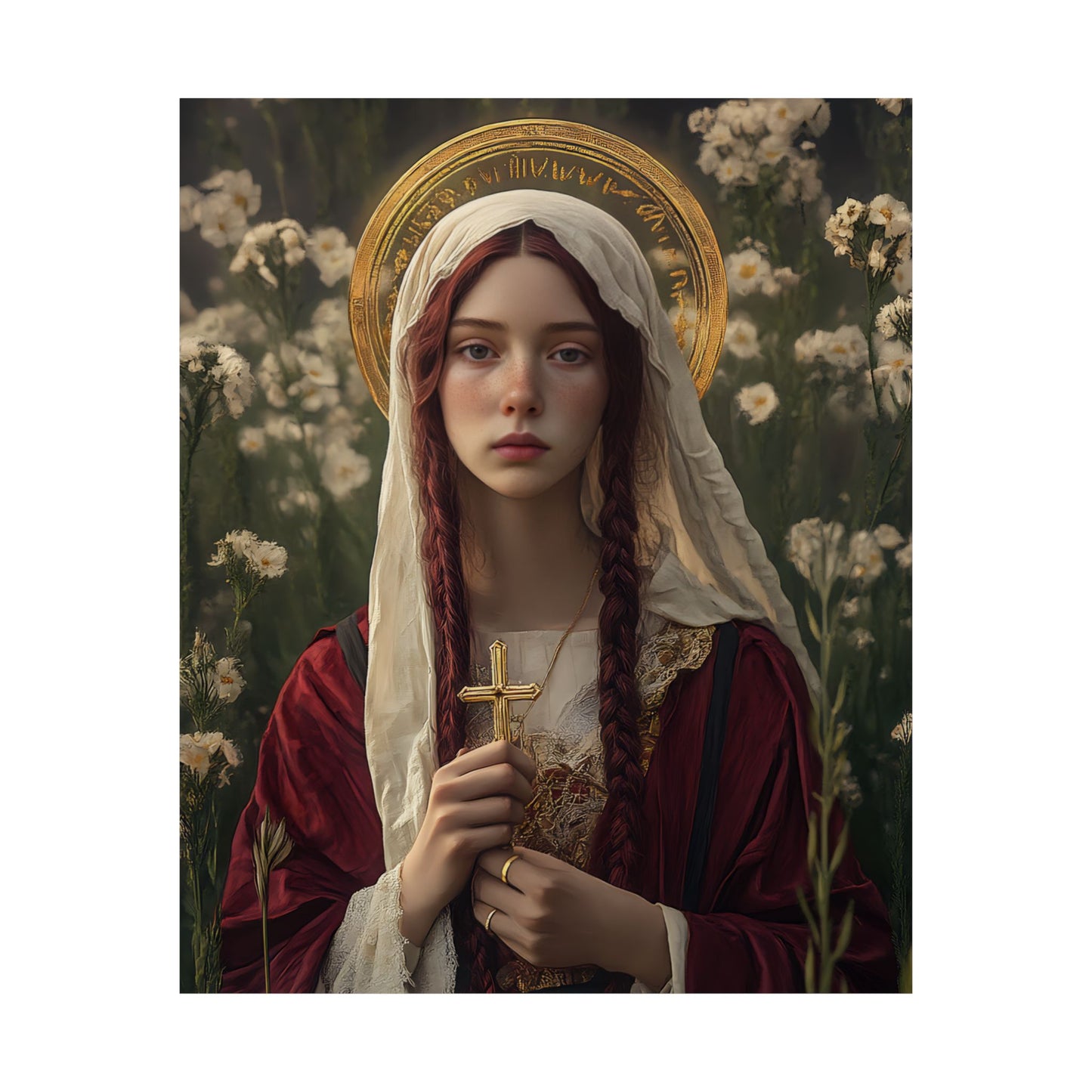 Saint Hilaria - Sanctified Souls Print - Multiple Sizes - Premium Matte Vertical Posters