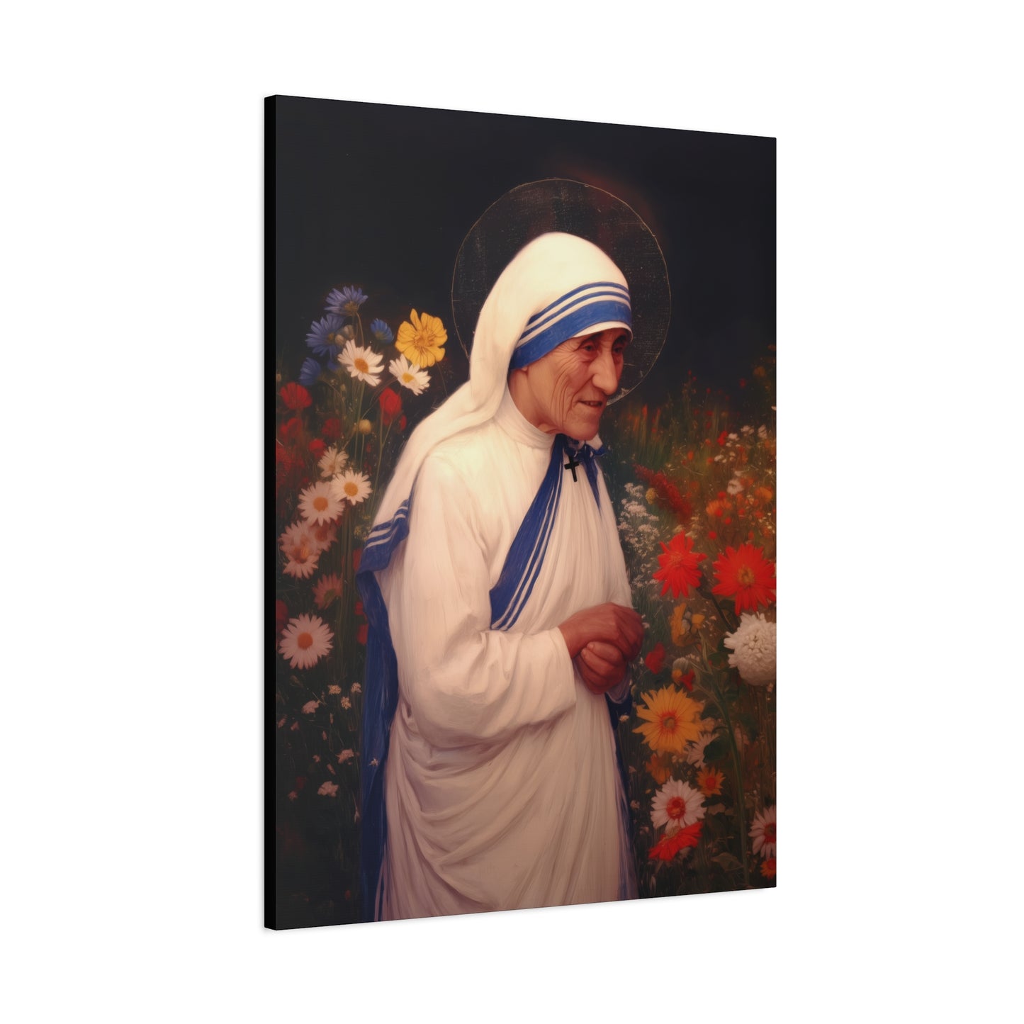 Saint Teresa of Calcutta -  Museum Wrapped Canvas - Sanctified Souls Print - Religious Art for your Home - Catholic Patron Saint Art