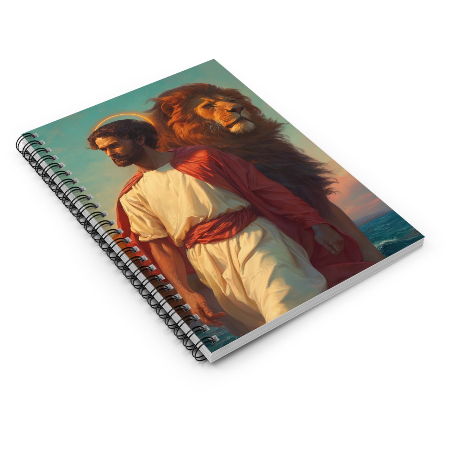 Saint Mark the Evangelist - Sanctified Souls Art - Religious - Spiral Notebook - Ruled Line - Catholic Religious art present gift