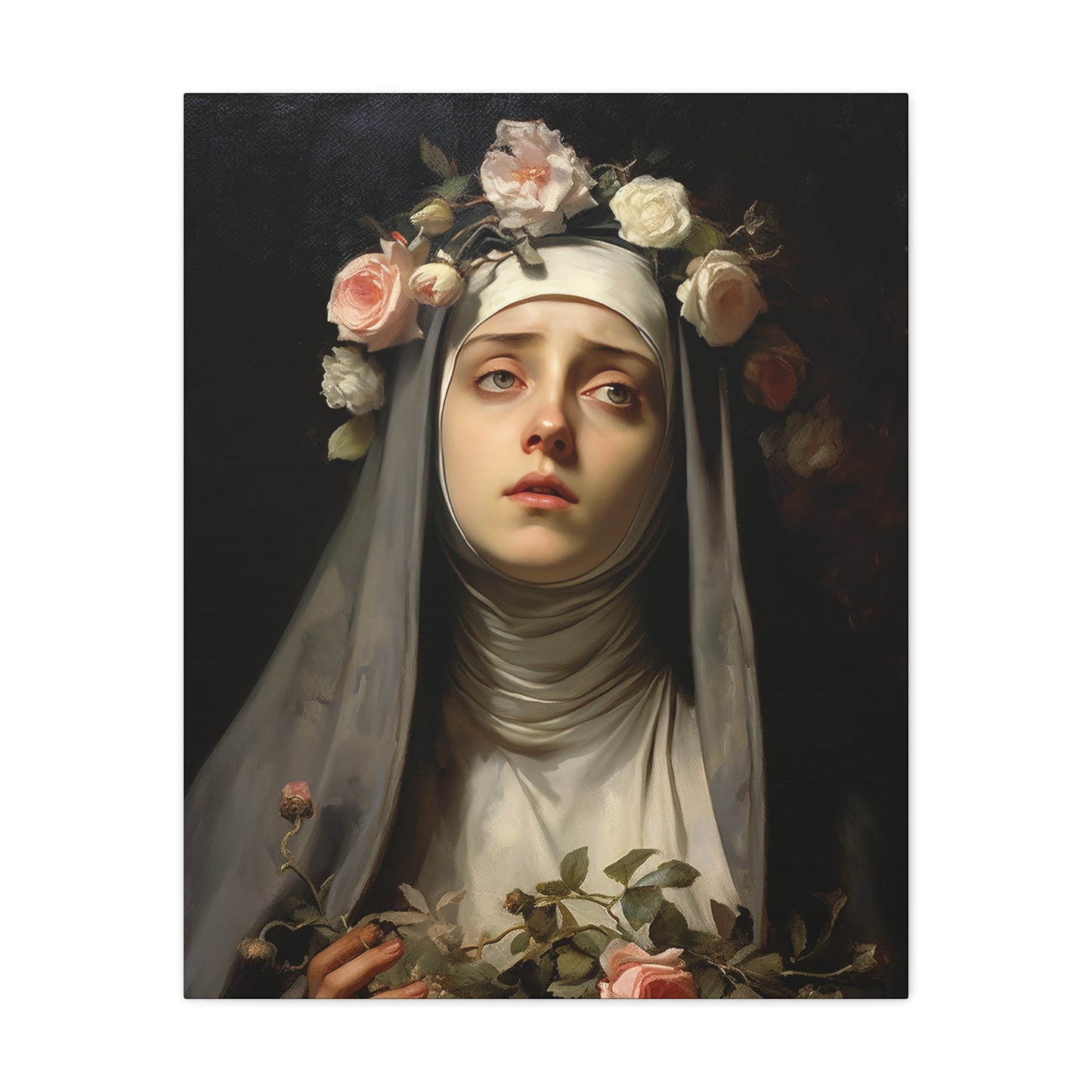 Saint Rose of Lima Canvas Print - Multiple Sizes - Catholic Home art - Museum Wrapped Canvas - Sanctified Souls Print