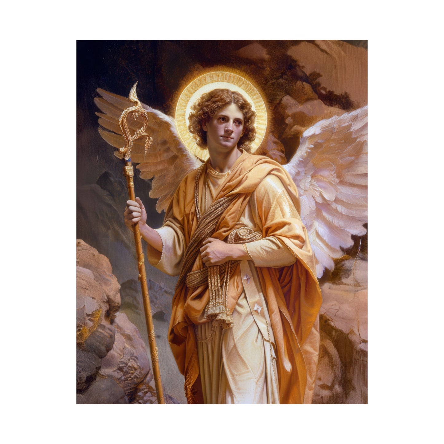 Saint Raphael the Archangel - Sanctified Souls Print - Multiple Sizes - Premium Matte Vertical Posters