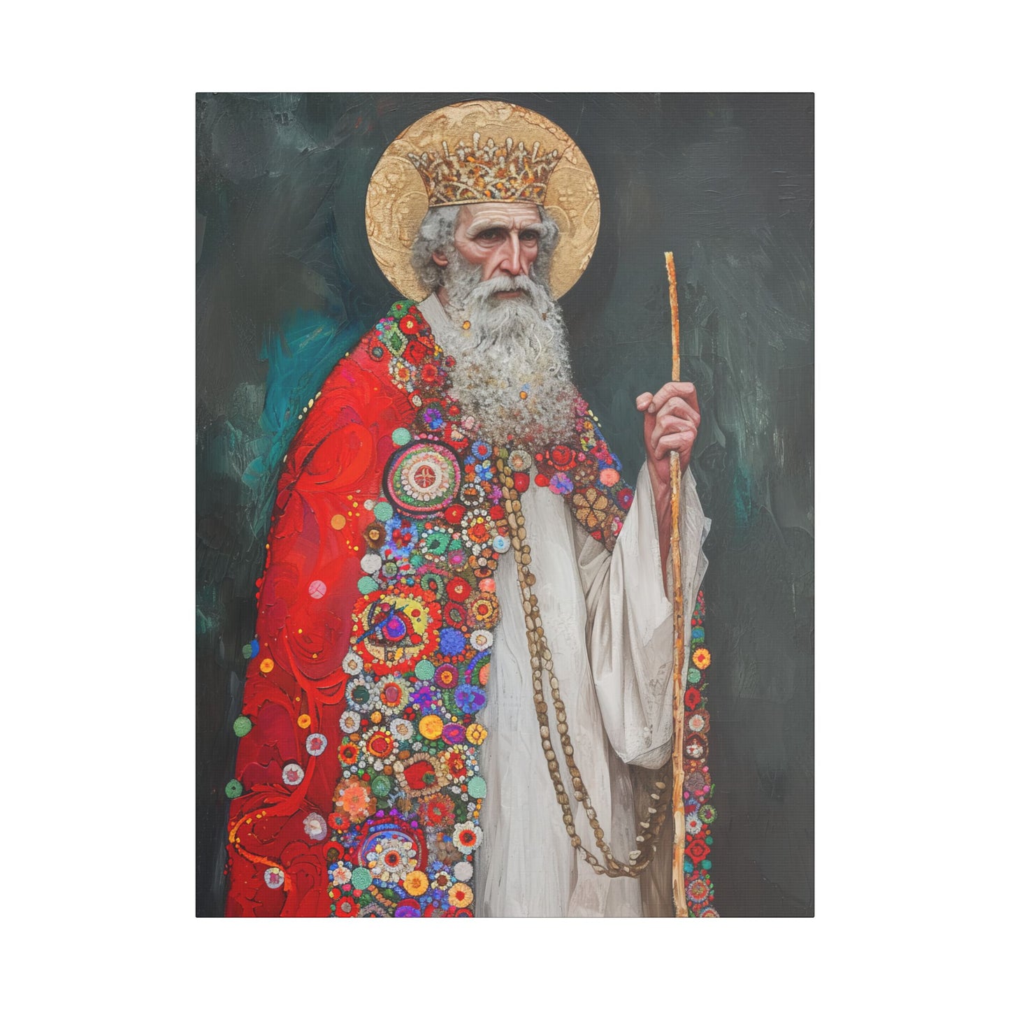Saint Richard the Pilgrim / Richard of Wessex - Museum Wrapped Canvas - Sanctified Souls Print - Religious Art for your Home