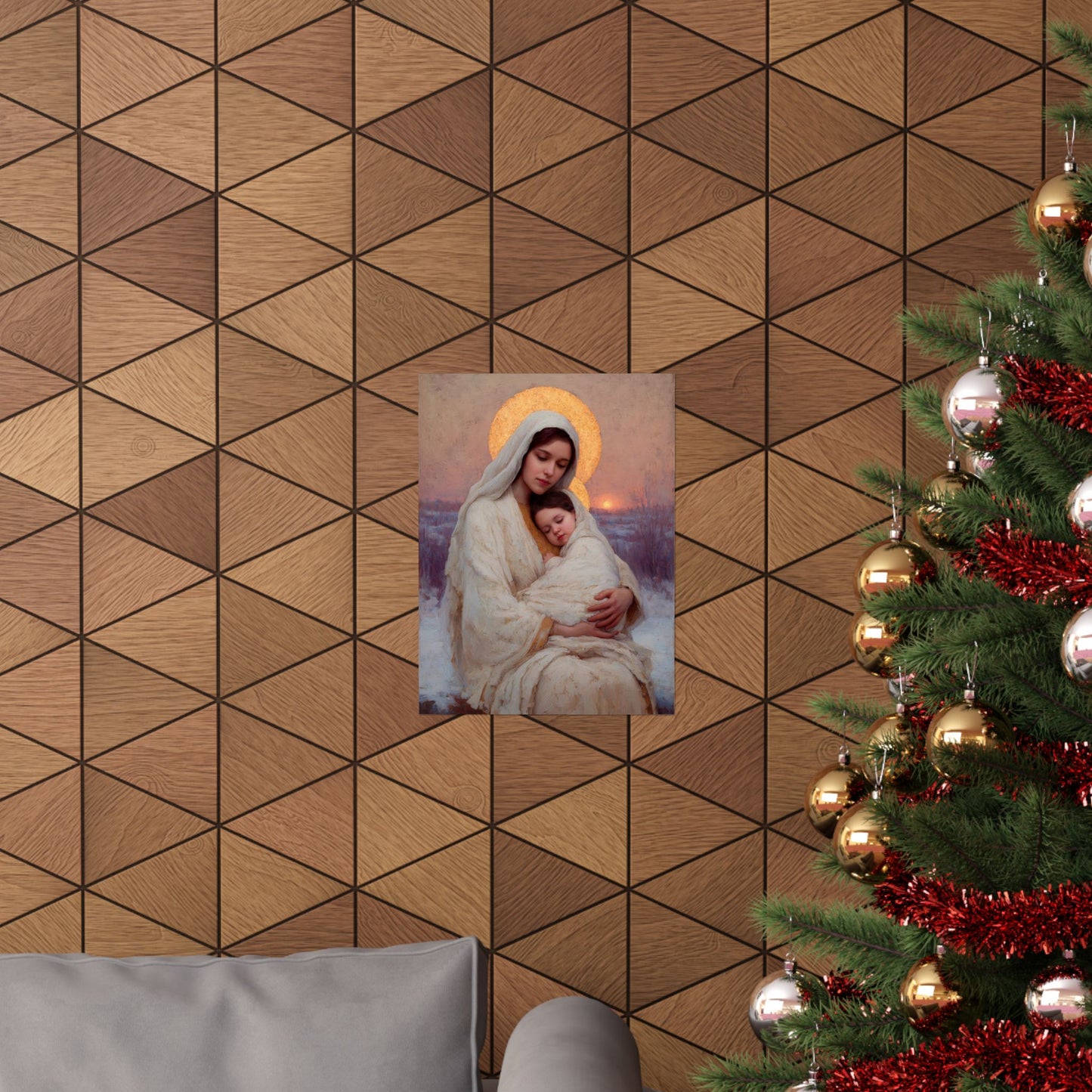 The Love That Stays - Mother Mary and the Christ Child - Sanctified Souls Print - Multiple Sizes - Premium Matte Vertical Posters