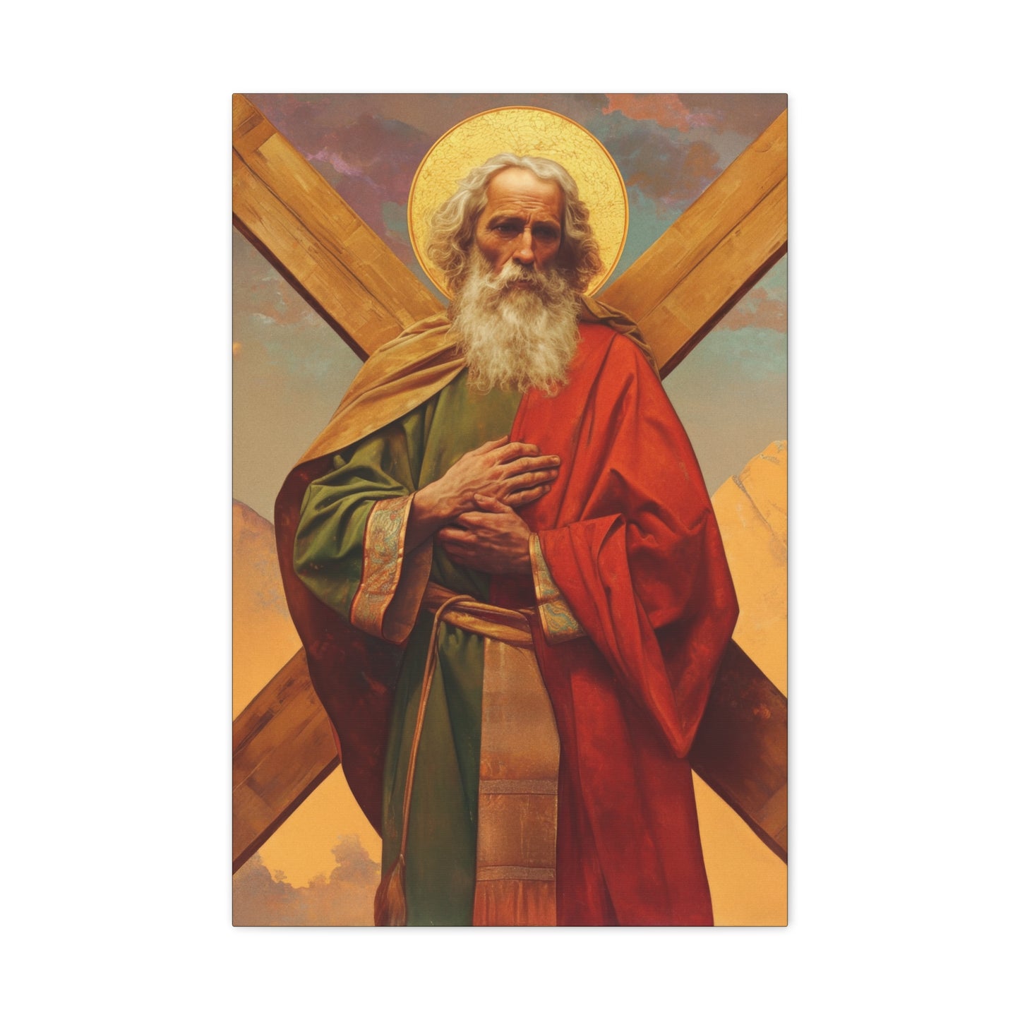 Saint Andrew the Apostle - Gallery Wrapped Canvas - Print - Religious Art for your Home - Catholic