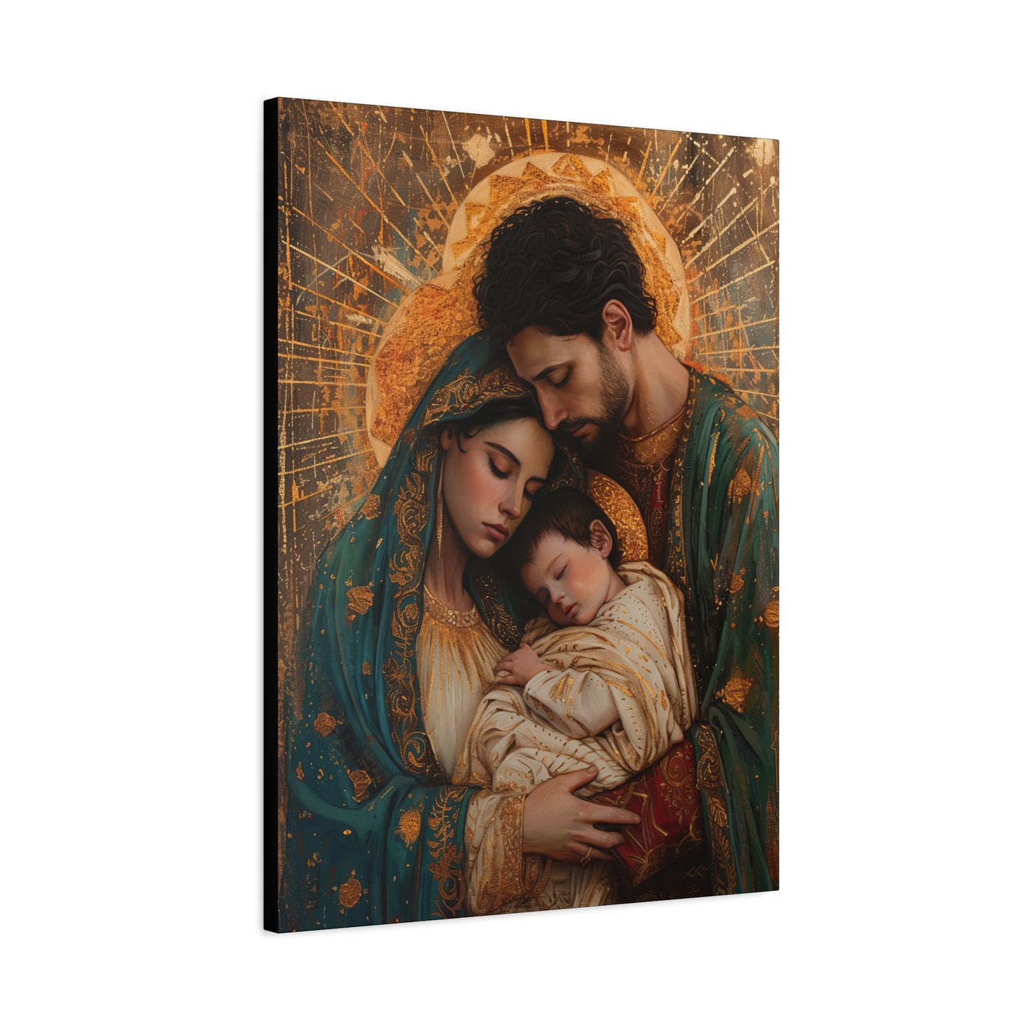 Divine Harmony - The Holy Family - Museum Wrapped Canvas - Sanctified Souls Print - Religious Art - Jesus, Mary and Joseph Art