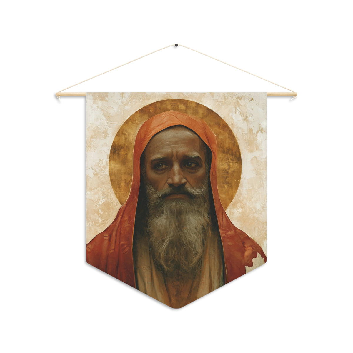 Saint Augustine of Hippo Wall Banner / Wall Hanging - Catholic Home Art - Large Saint Art for your home - 18" x 21"