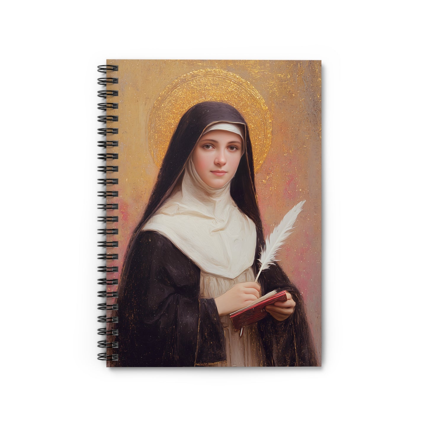 Saint Mechtildis / Mechtide of Hefta / Mechthild of Hackeborn - Sanctified Souls Art - Religious Based Notebook - Spiral Notebook