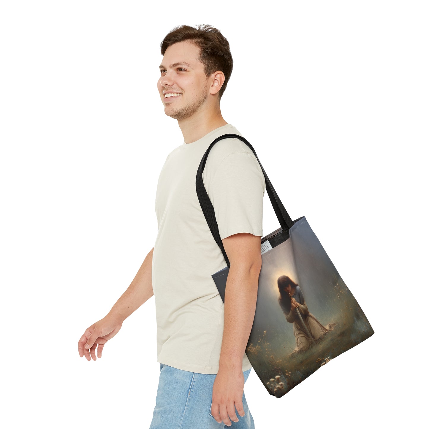 Saint Joan of Arc - Tote Bag - Large Medium Small Faith Art Bag - Bible Study Faith Purse - Double Sided