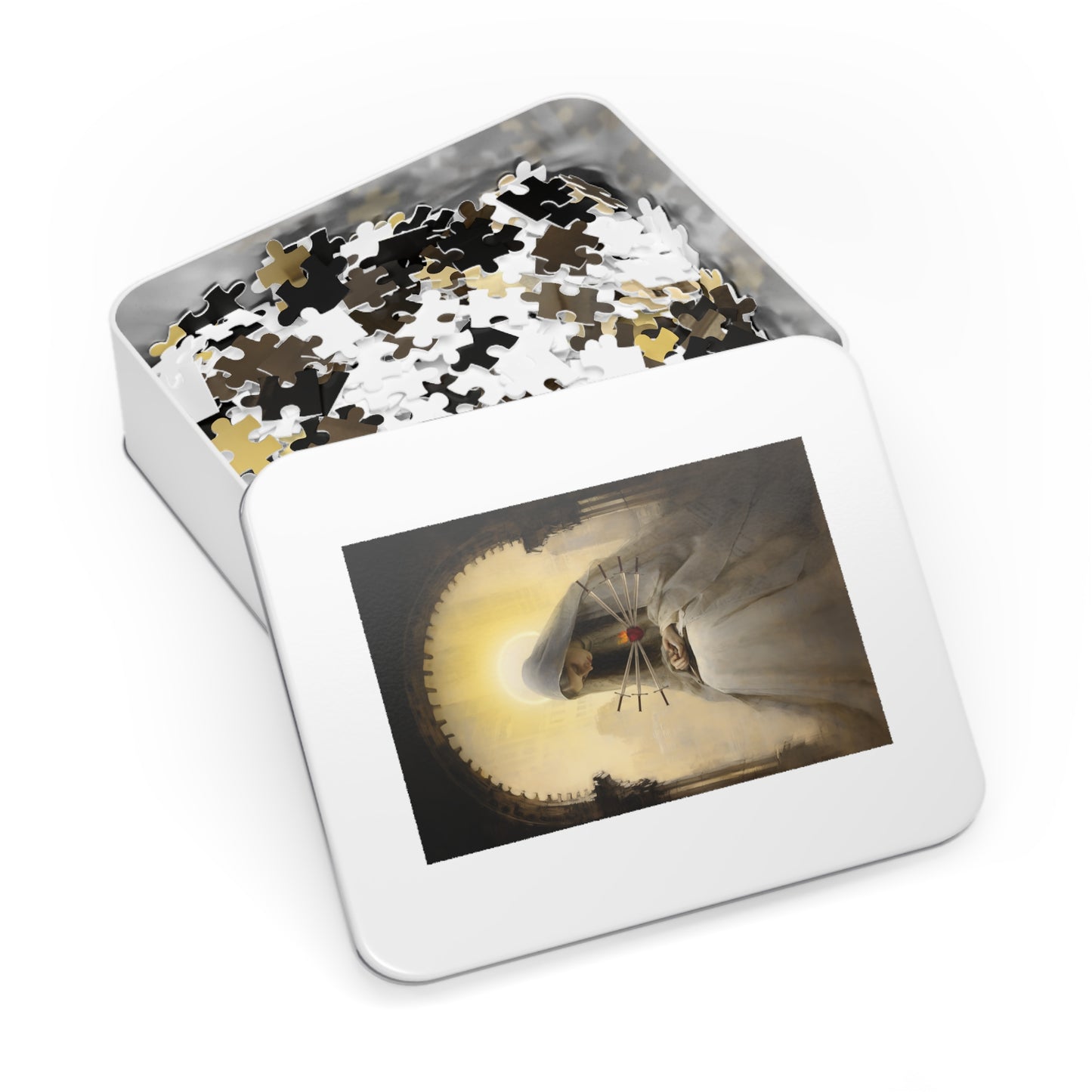 Our Lady of Sorrows Puzzle and Keepsake Tin - Religious Jigsaw Puzzle (30, 110, 252, 500,1000-Piece) - Our Lady of Sorrows